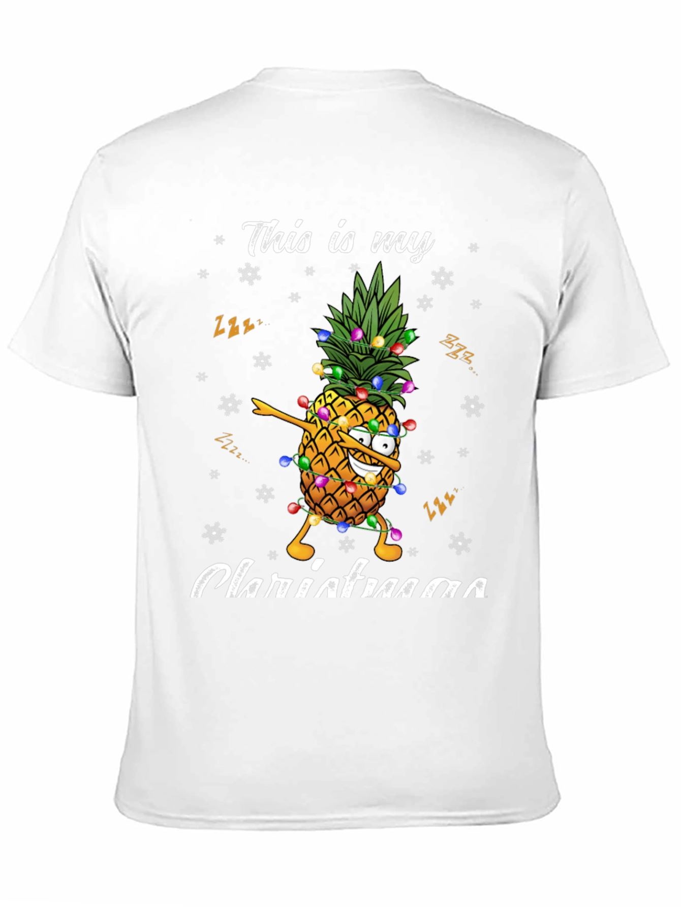 Christmas Pineapple Graphic Tee - Holiday Fun!