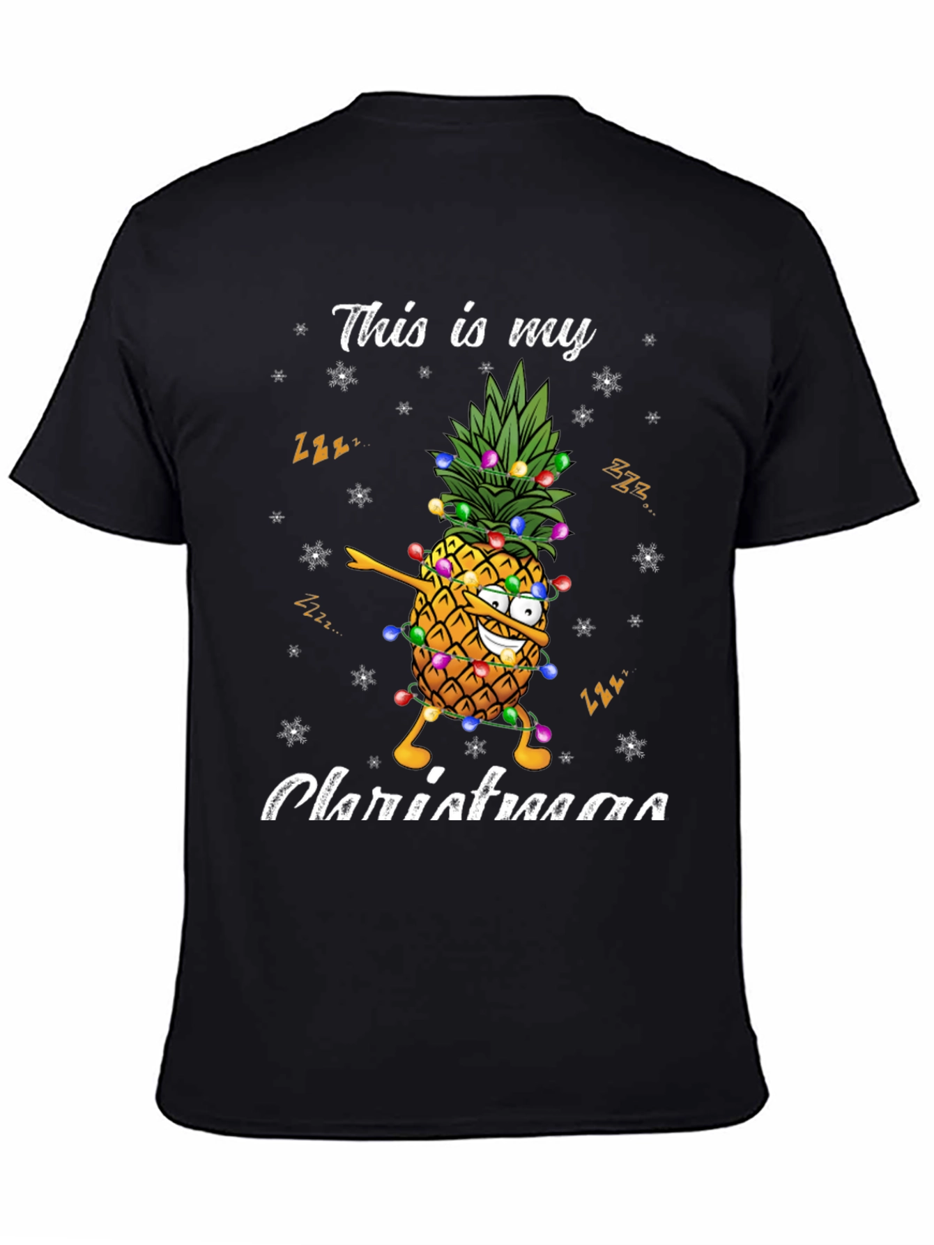 Christmas Pineapple Graphic Tee - Holiday Fun!