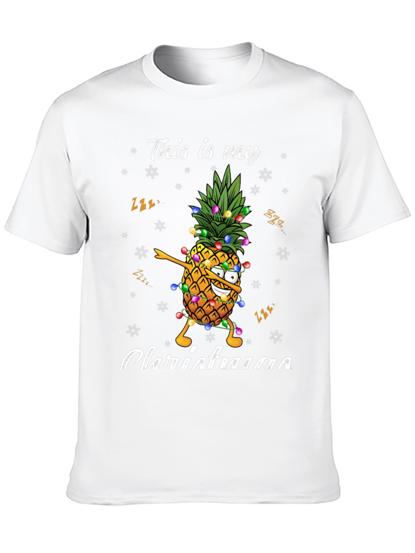 Christmas Pineapple Graphic Tee - Holiday Fun!