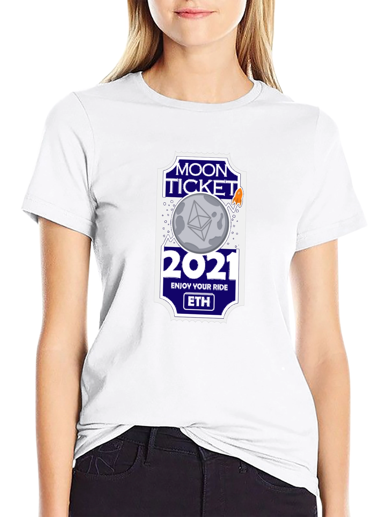 Moon Ticket 2021 ETH Black T-Shirt