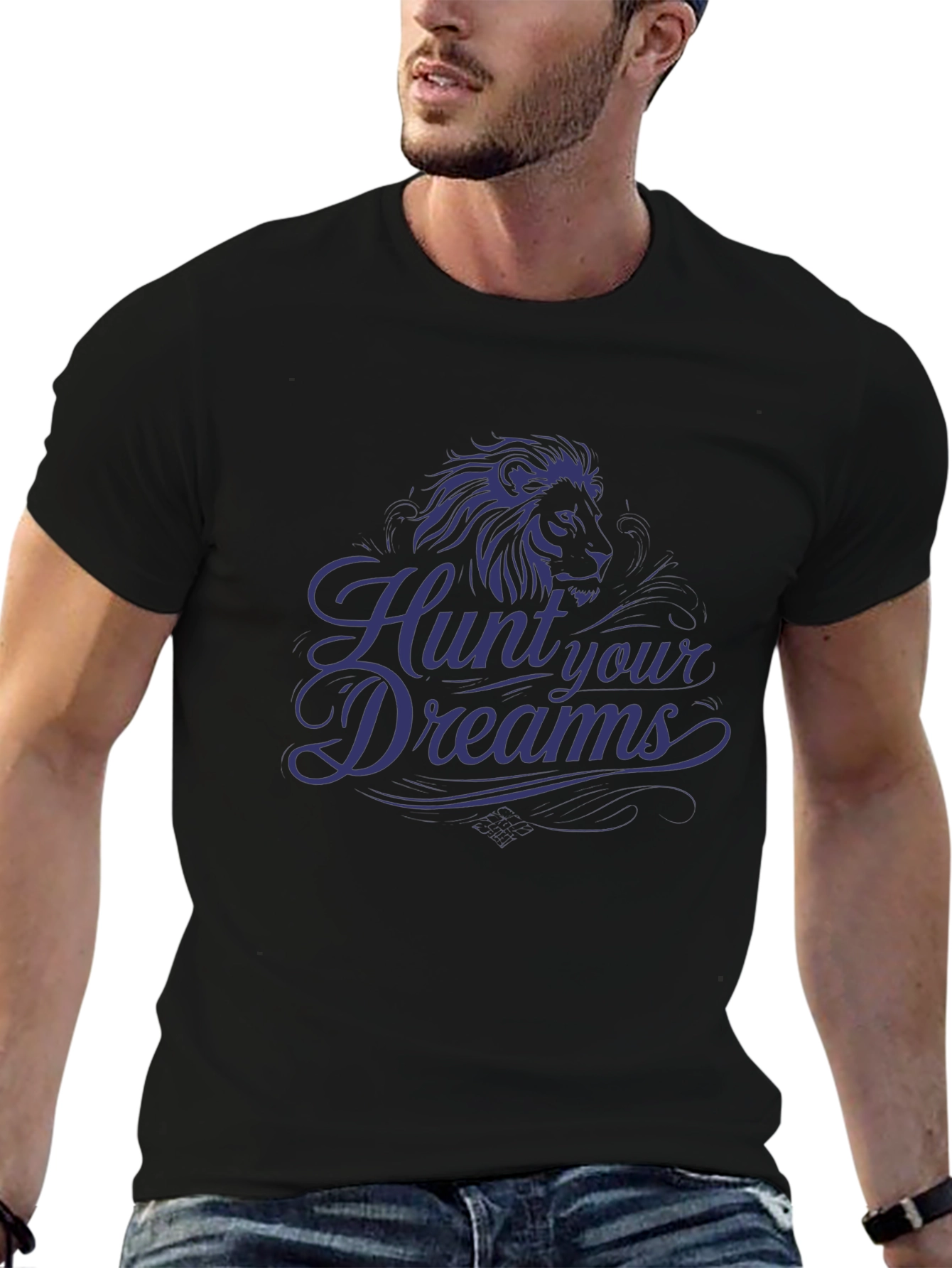 Hunt Your Dreams T-Shirt - Lion Graphic Tee