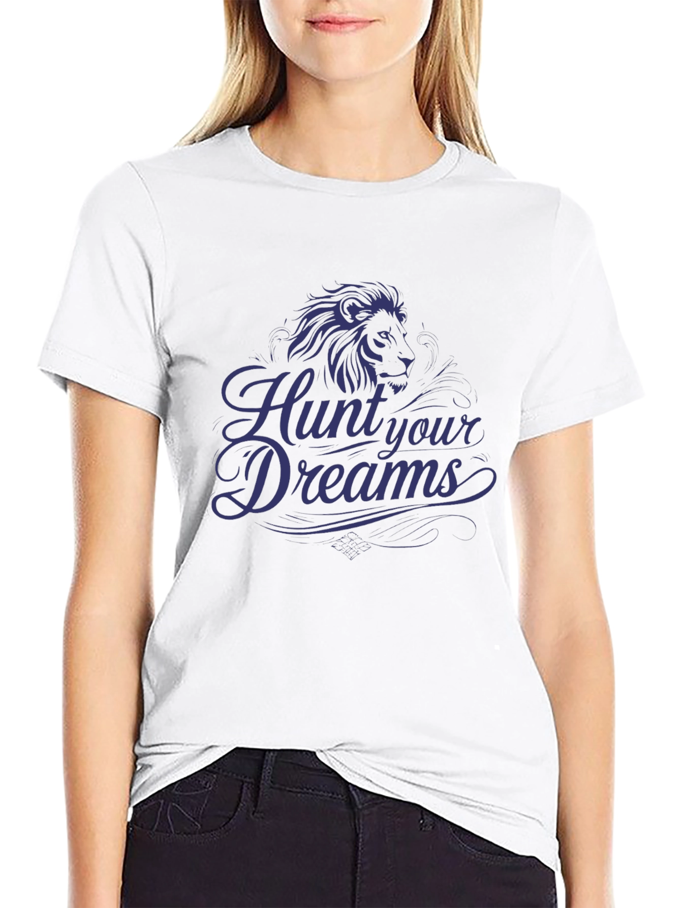 Hunt Your Dreams T-Shirt - Lion Graphic Tee
