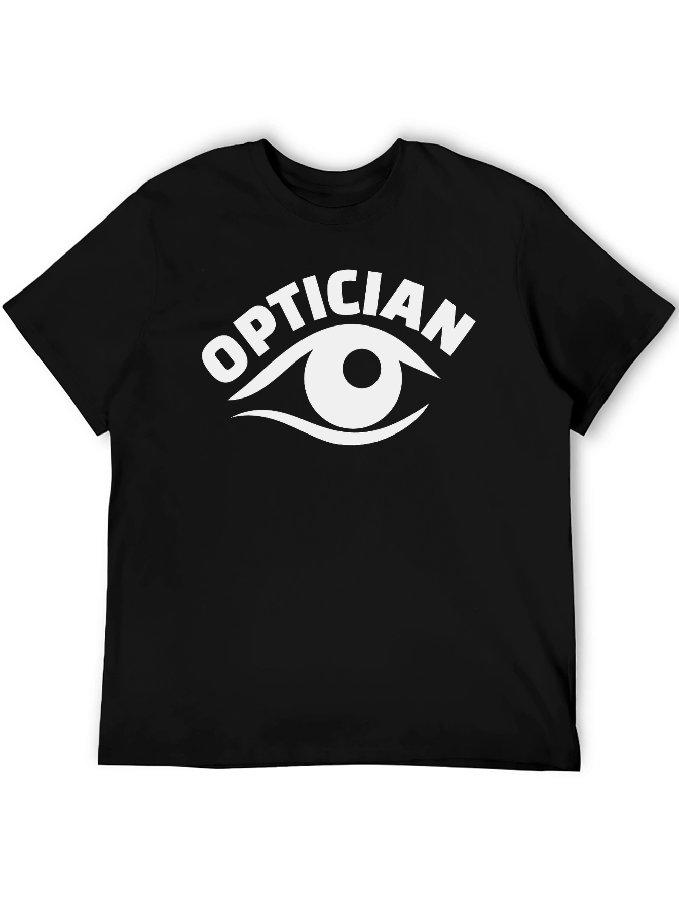 Optician Eye Graphic T-Shirt - Black Crew Neck Tee