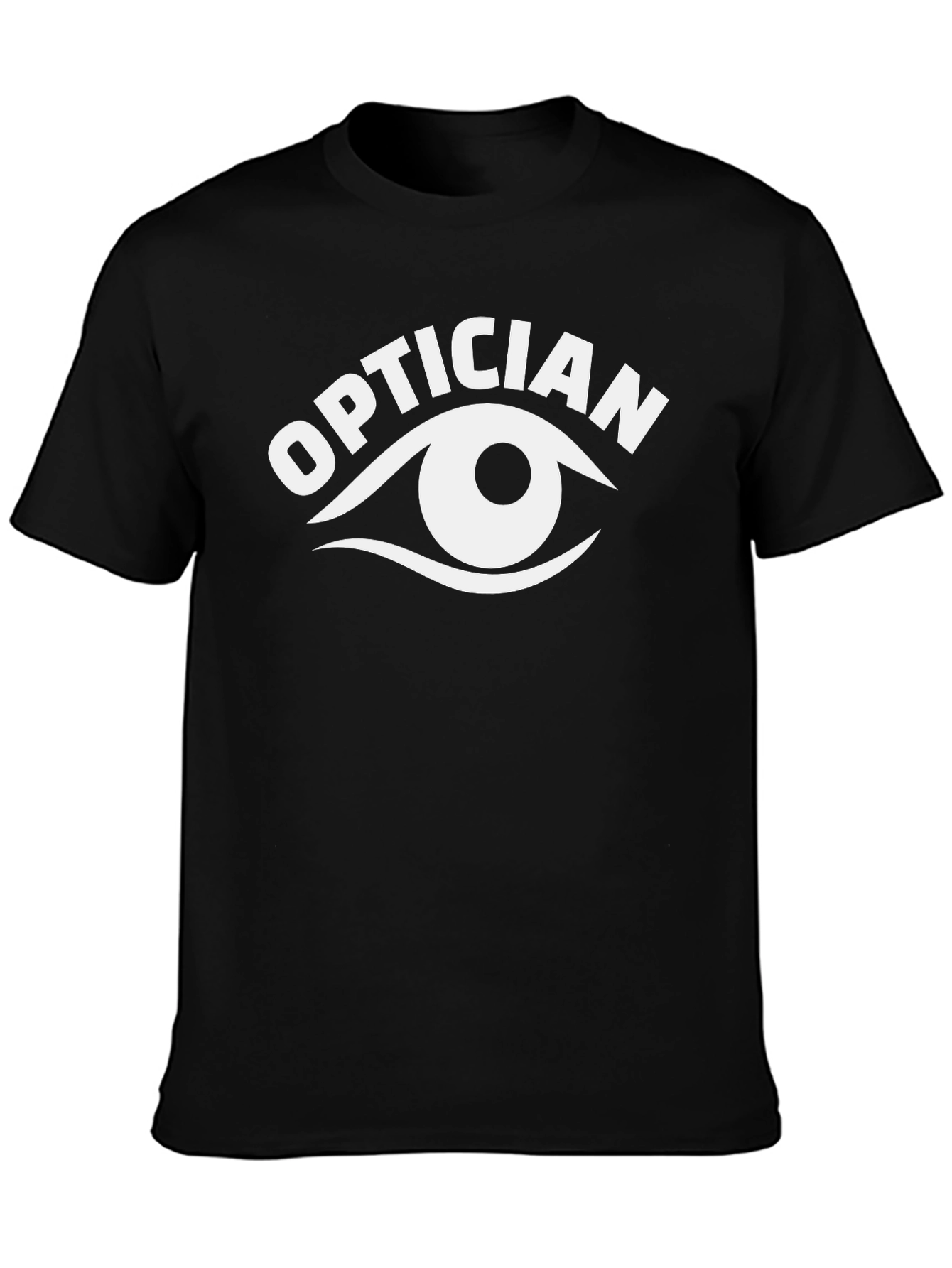 Optician Eye Graphic T-Shirt - Black Crew Neck Tee