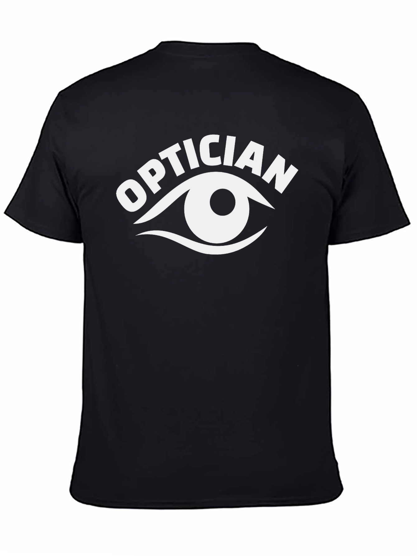 Optician Eye Graphic T-Shirt - Black Crew Neck Tee