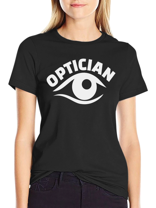 Optician Eye Graphic T-Shirt - Black Crew Neck Tee