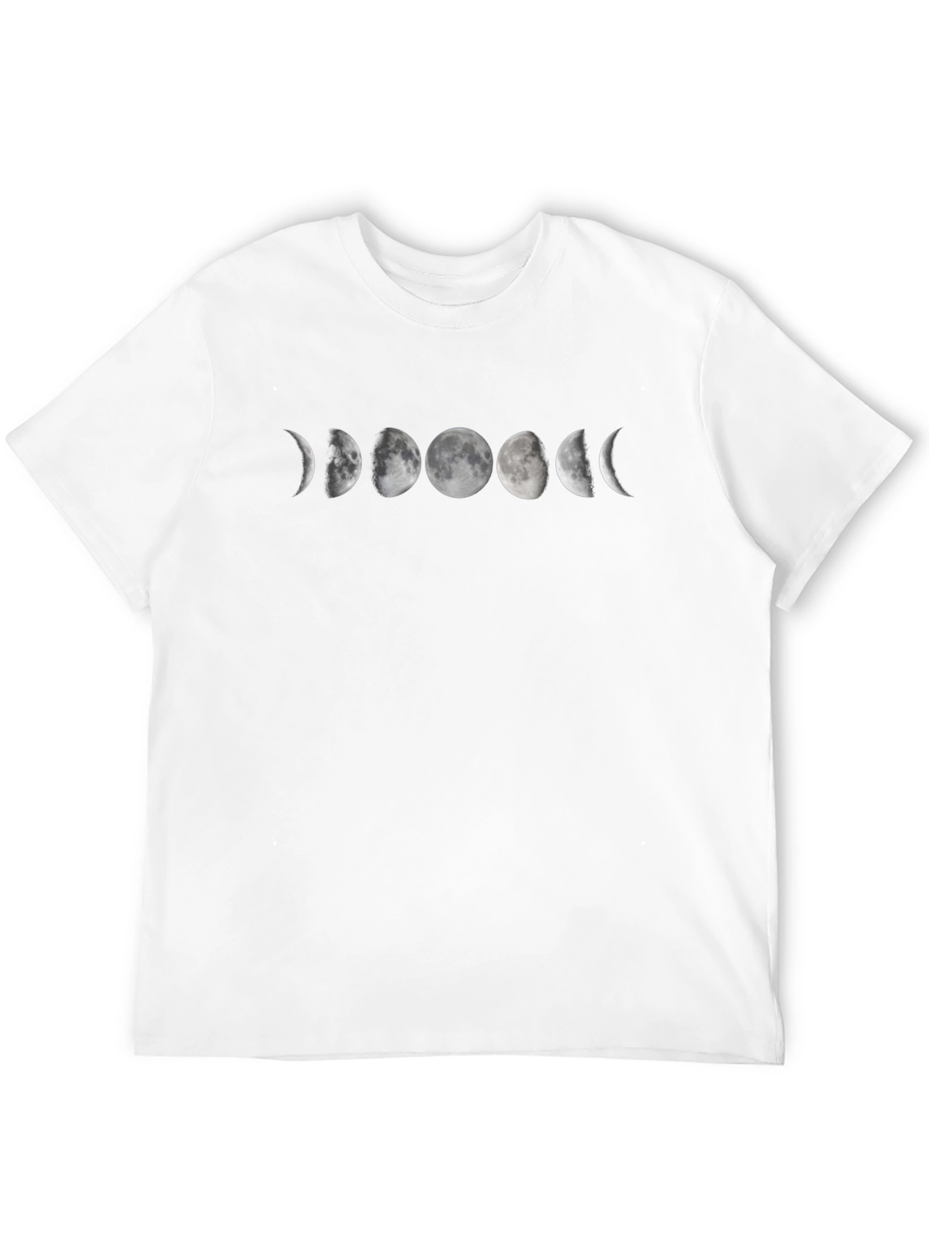 Lunar Phase Graphic Tee - Black Cotton Blend