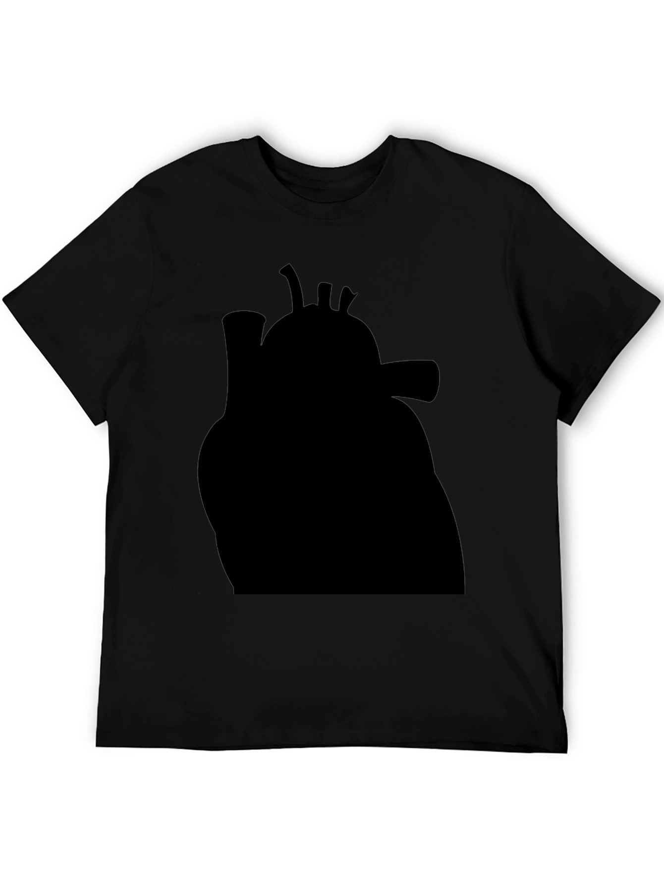 Anatomical Heart Graphic Tee - Black Cotton T-Shirt