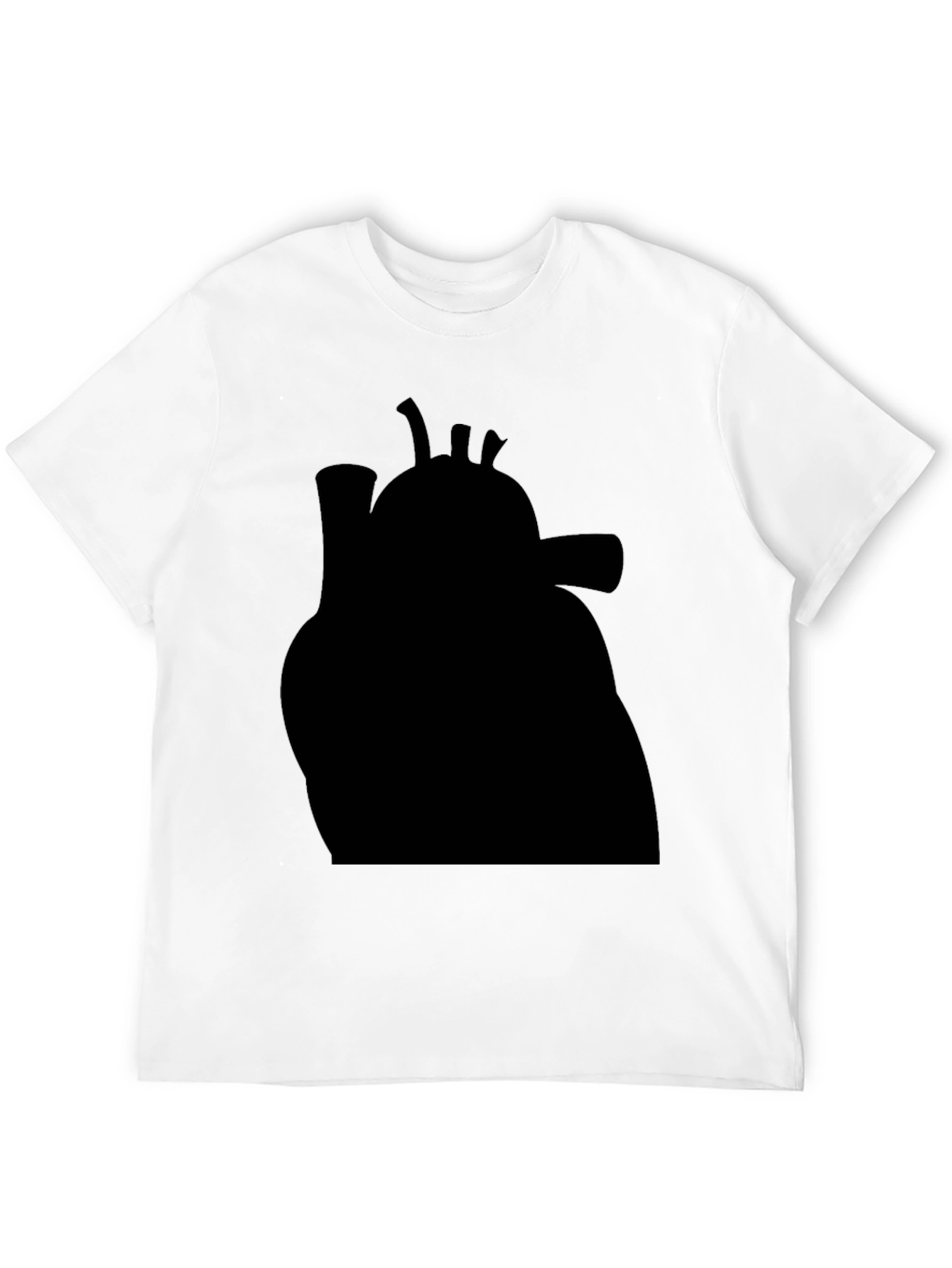 Anatomical Heart Graphic Tee - Black Cotton T-Shirt