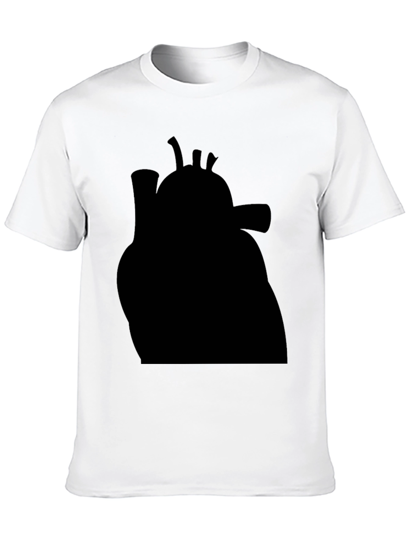 Anatomical Heart Graphic Tee - Black Cotton T-Shirt