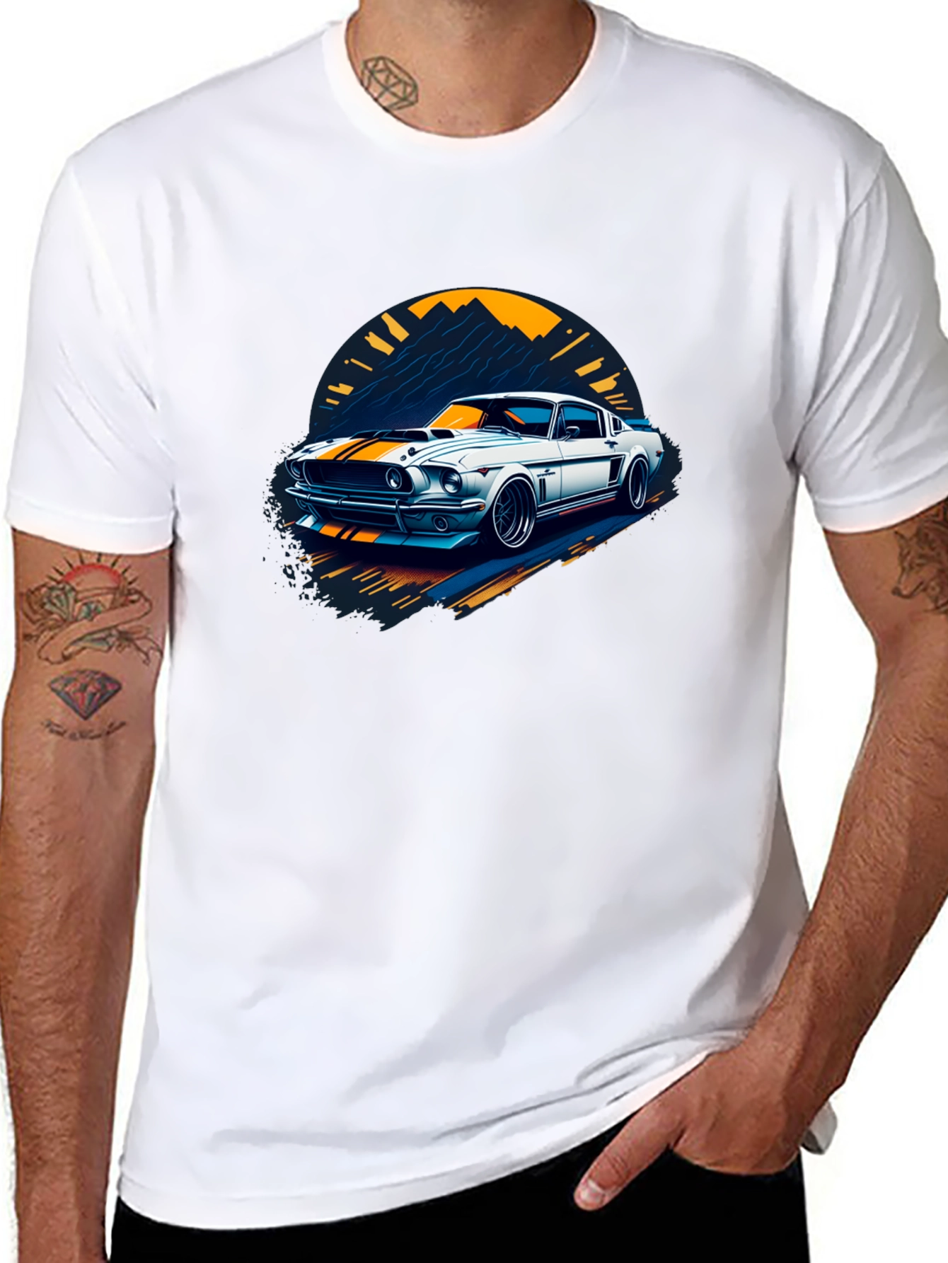 Retro Car Graphic Tee - Cool Classic Car Shirt