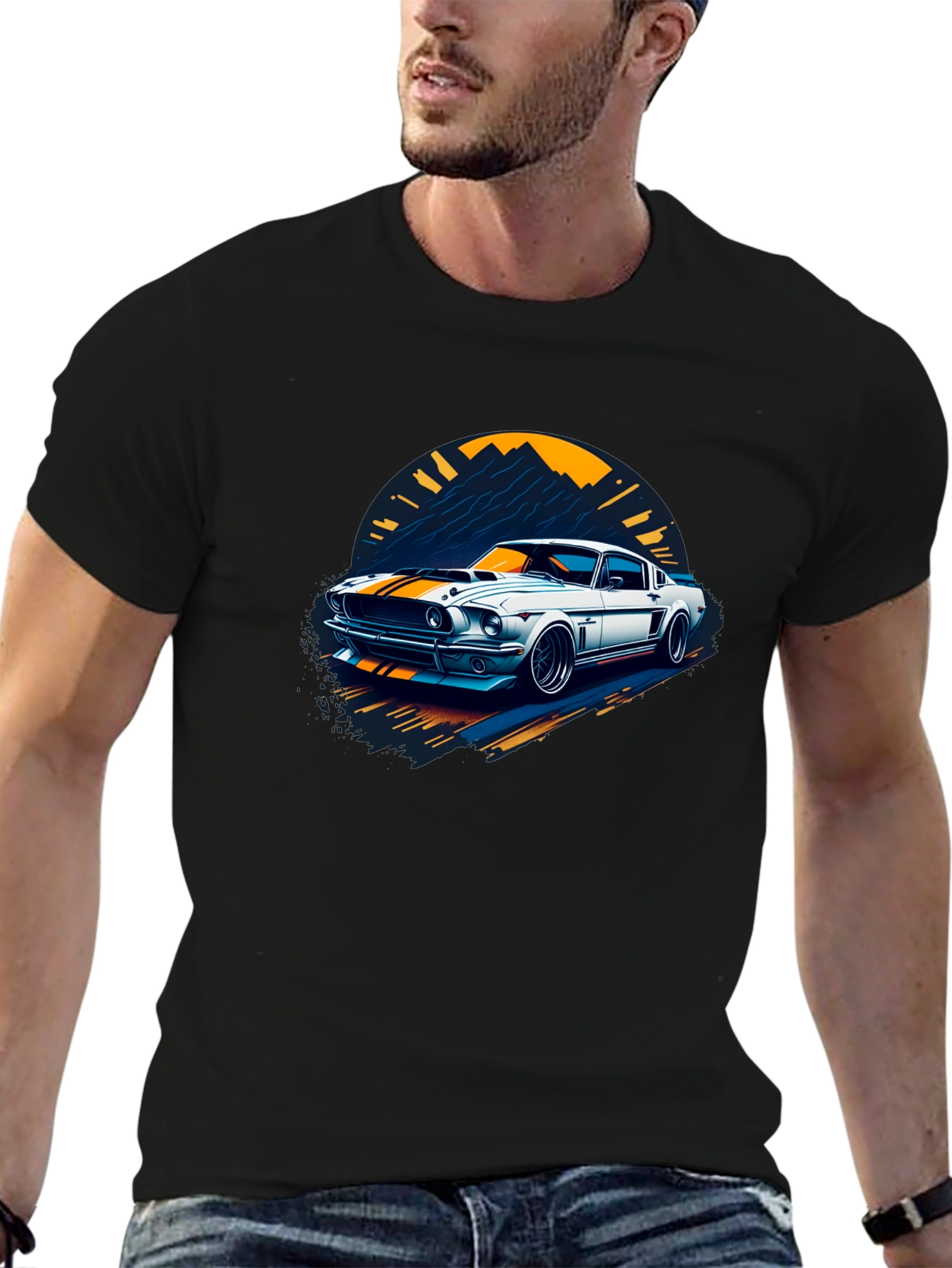 Retro Car Graphic Tee - Cool Classic Car Shirt
