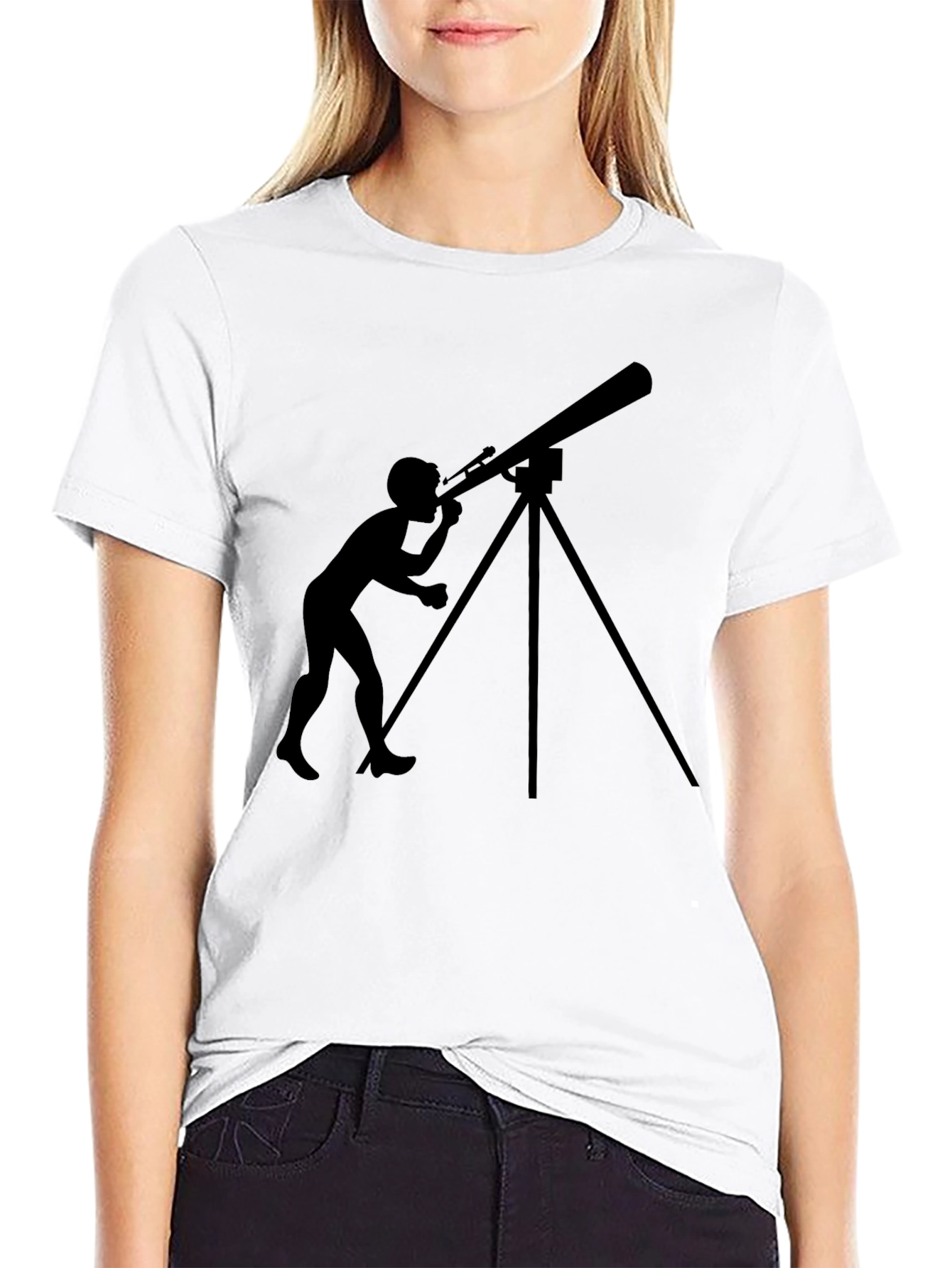 Telescope Graphic Tee - Stargazer Silhouette