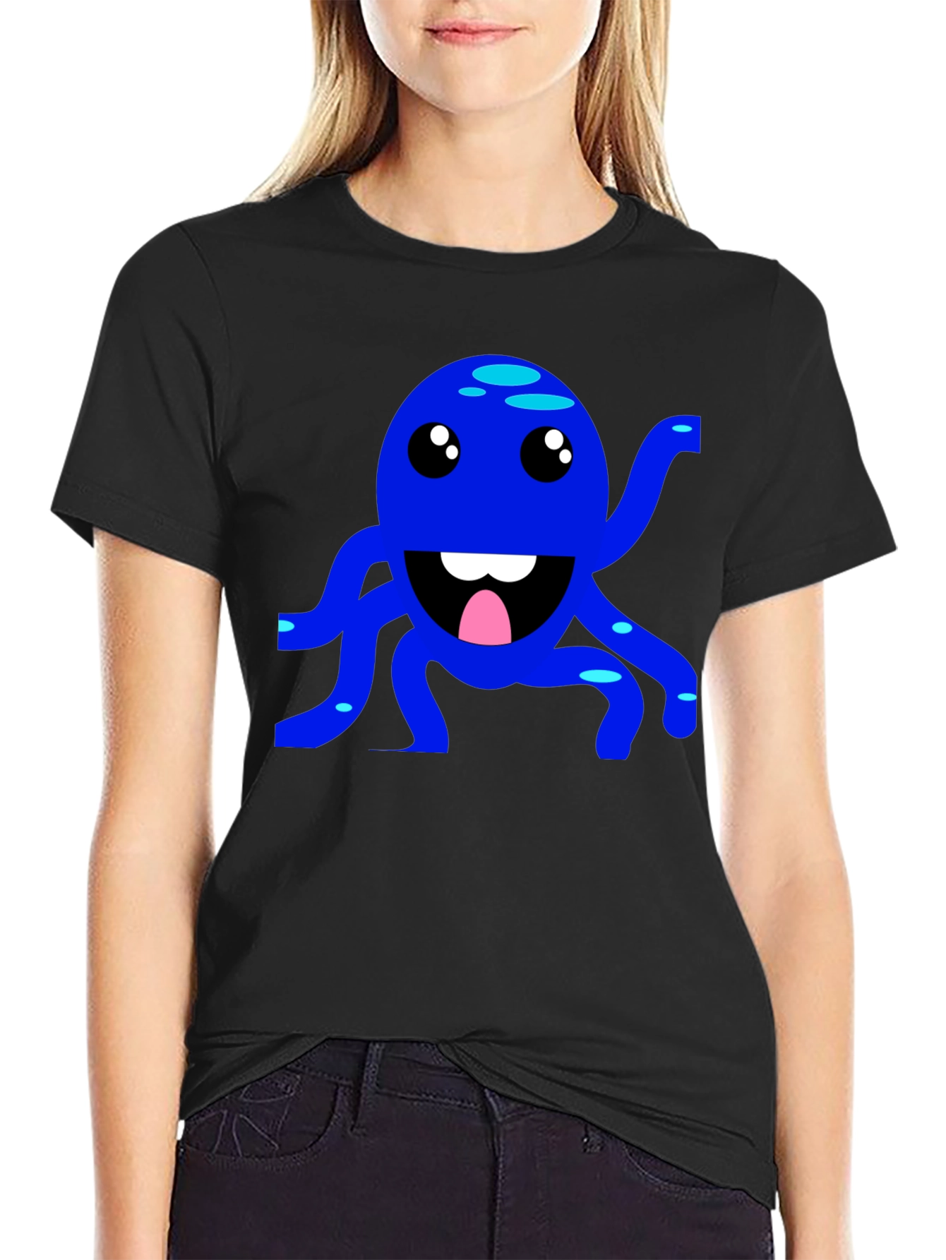 Blue Octopus Graphic Tee - Fun & Playful Design