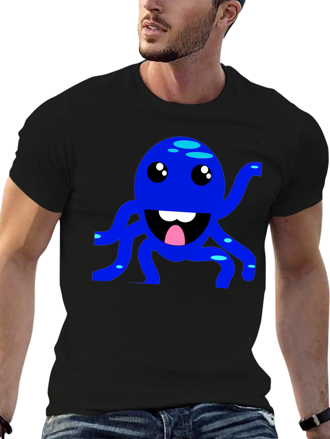 Blue Octopus Graphic Tee - Fun & Playful Design