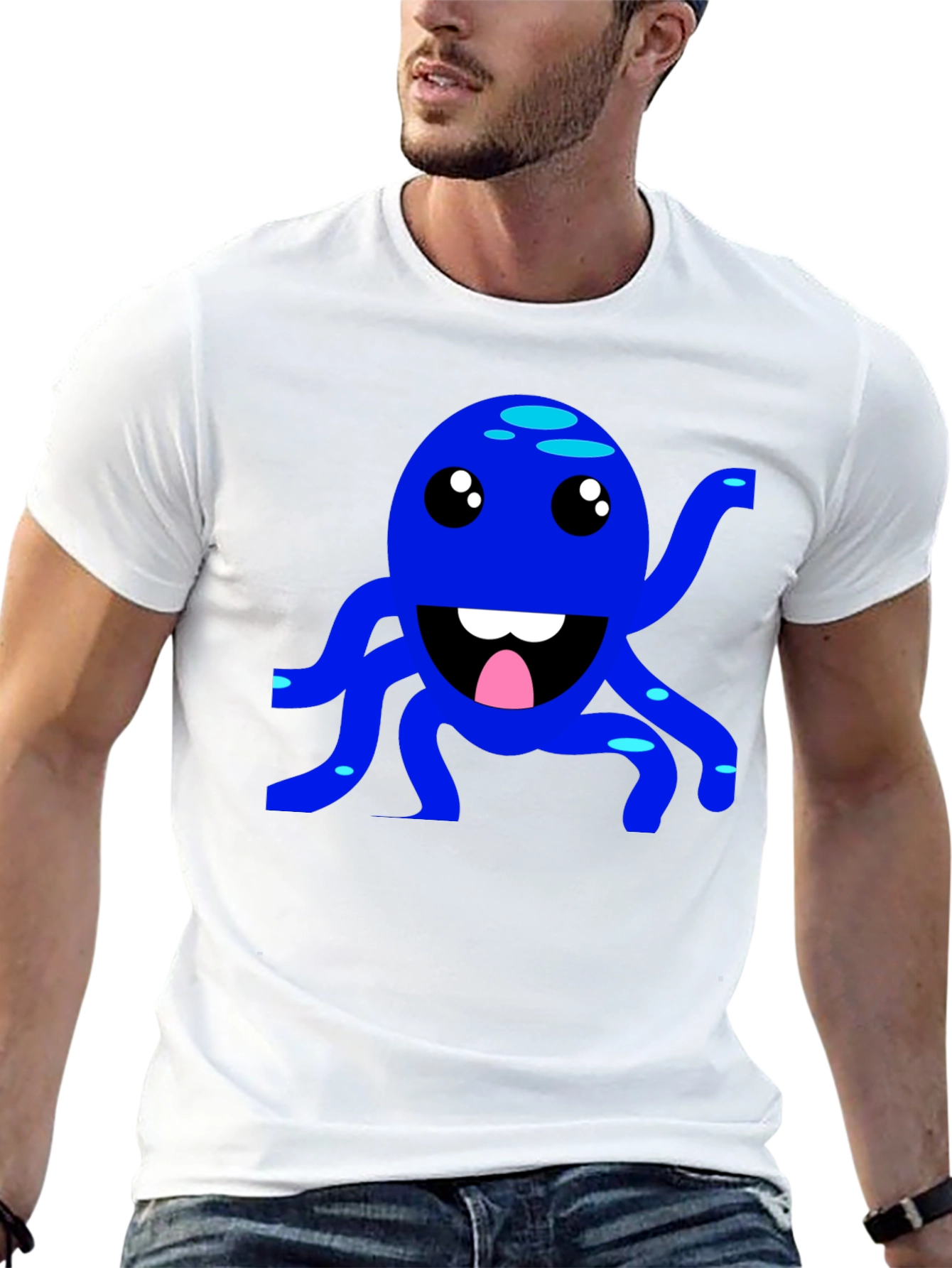 Blue Octopus Graphic Tee - Fun & Playful Design
