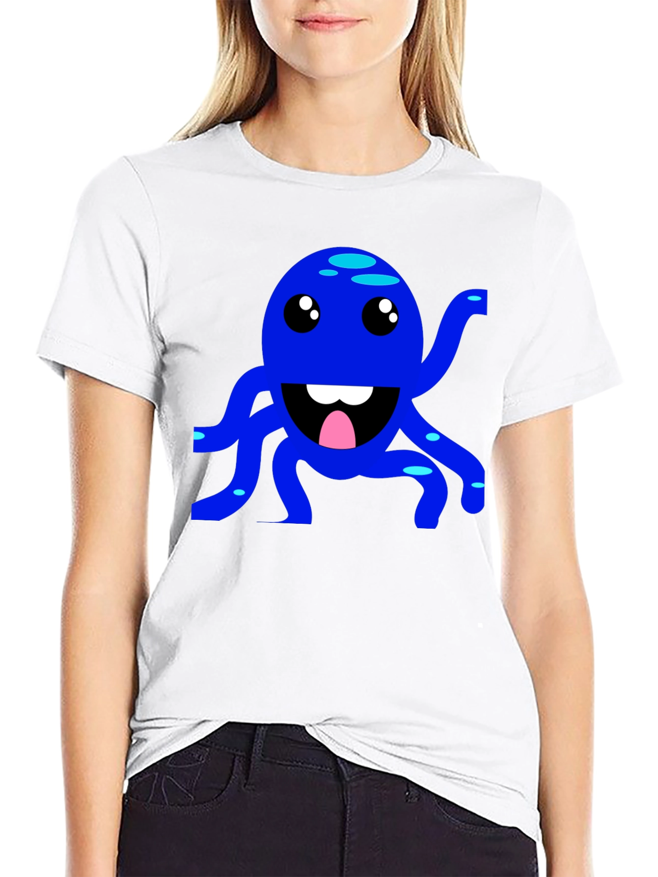 Blue Octopus Graphic Tee - Fun & Playful Design