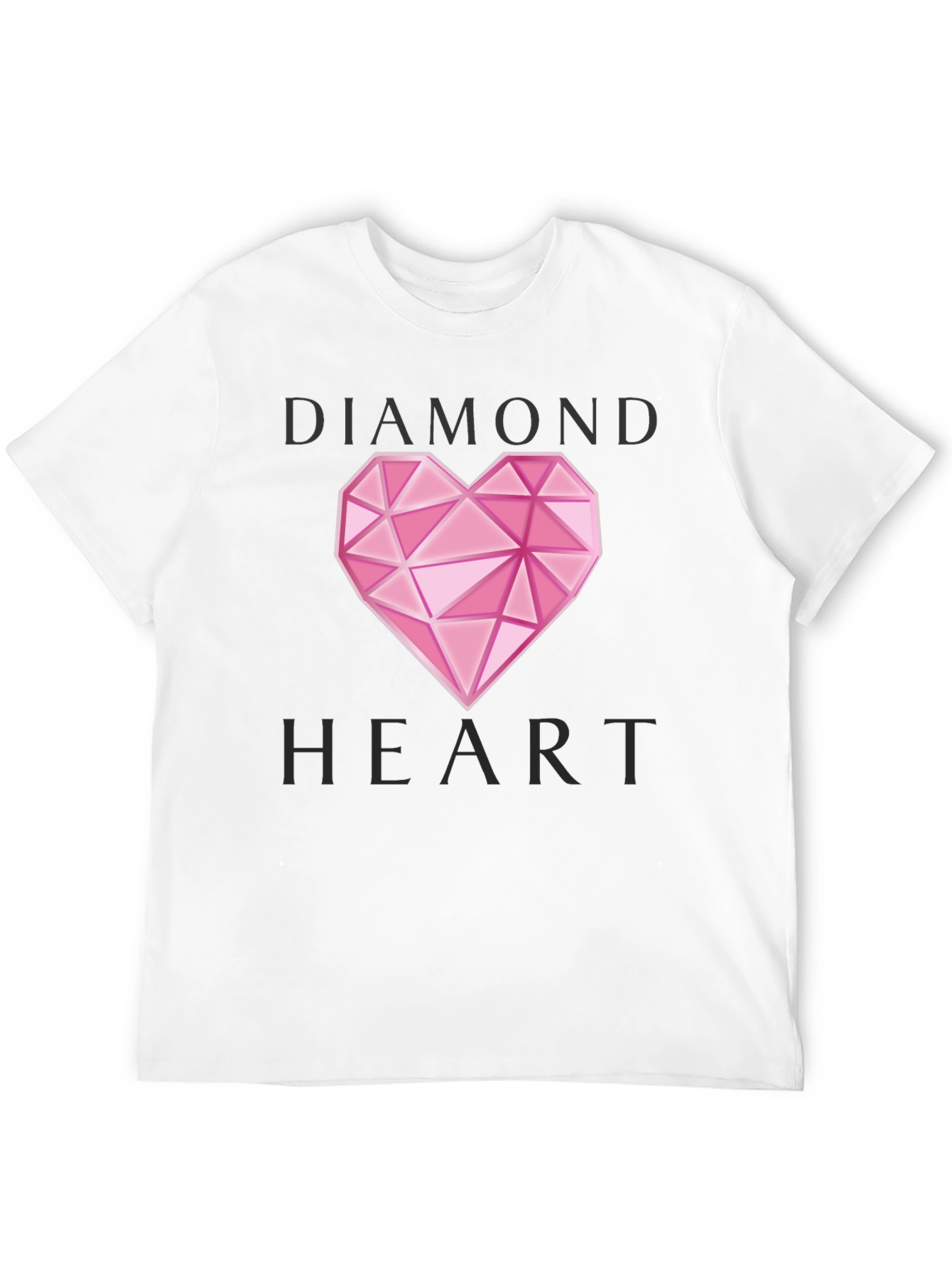 Diamond Heart Graphic T-Shirt - Stylish Casual Wear