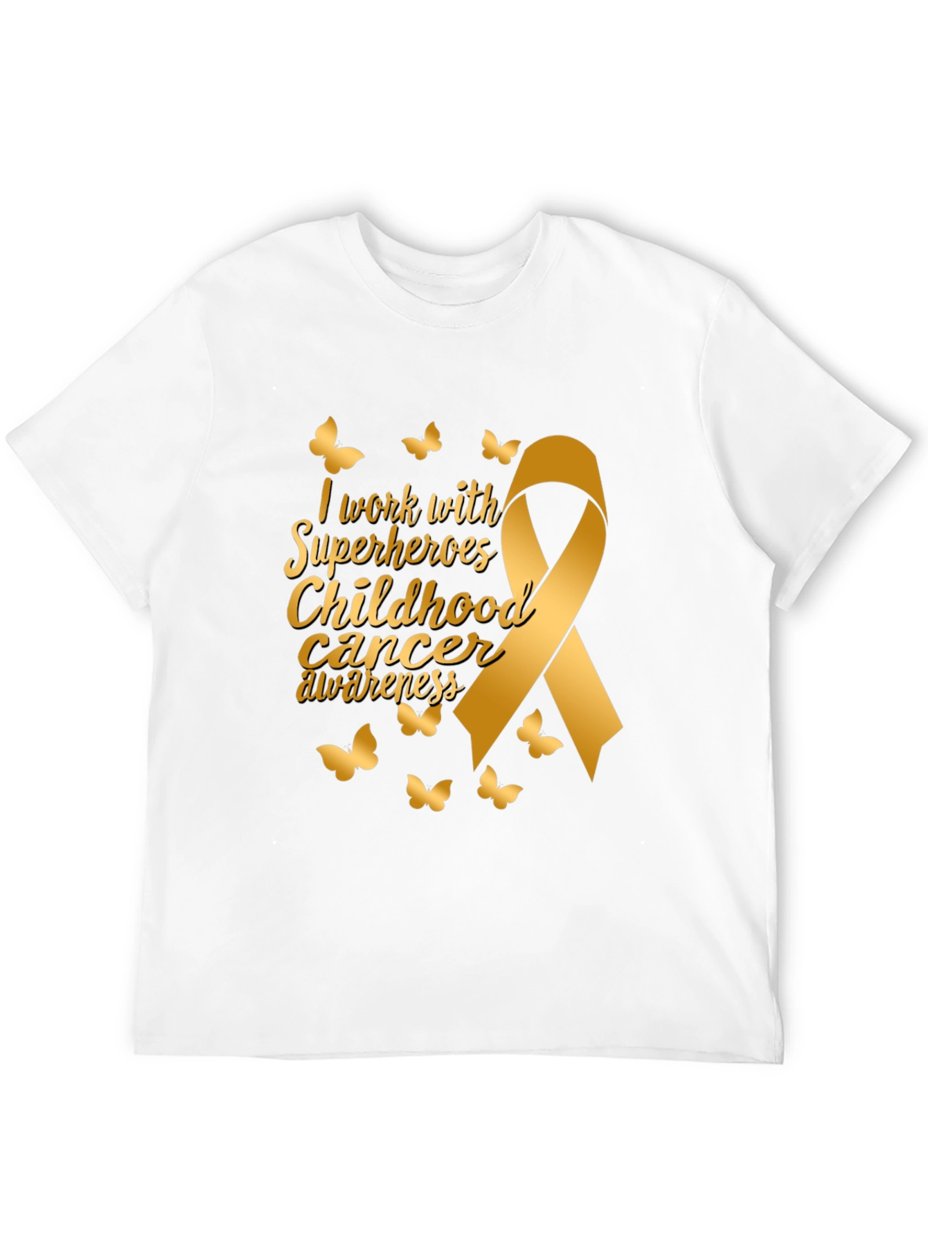 Childhood Cancer Awareness Ribbon Butterfly T-Shirt