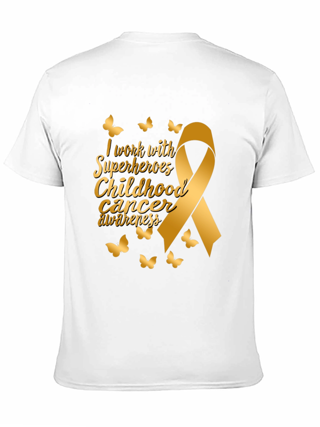 Childhood Cancer Awareness Ribbon Butterfly T-Shirt