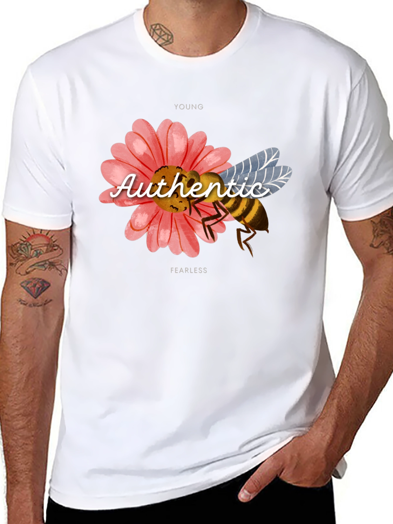 Authentic Young Fearless Bee Graphic Tee
