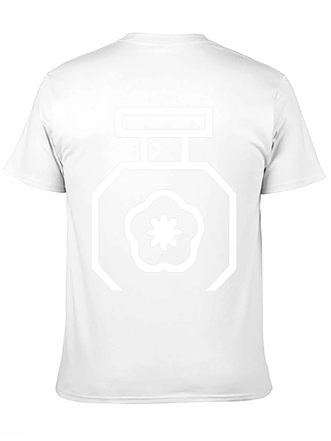 Floral Perfume Bottle Graphic Tee - Black