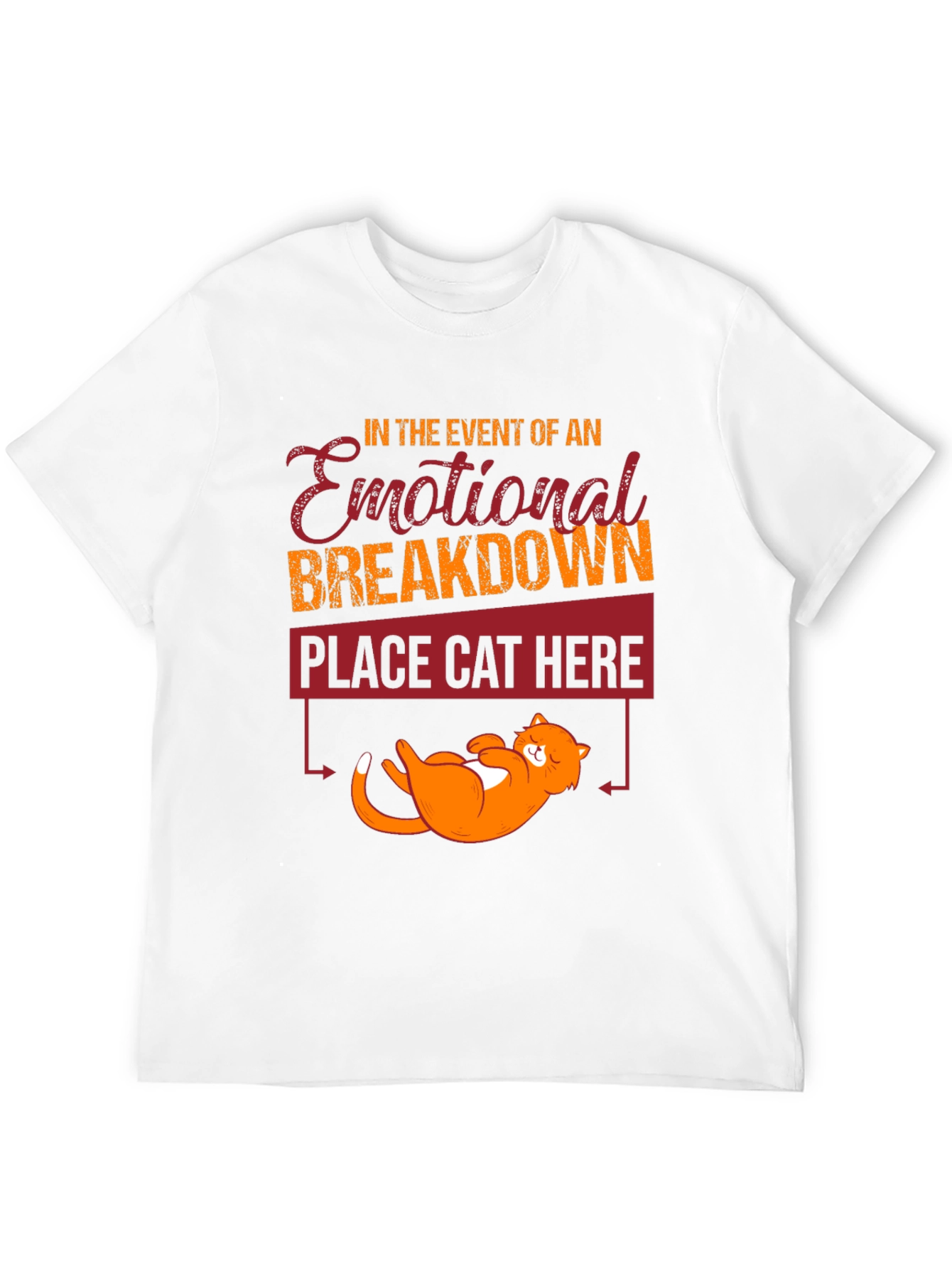 Emotional Breakdown Cat T-Shirt Funny