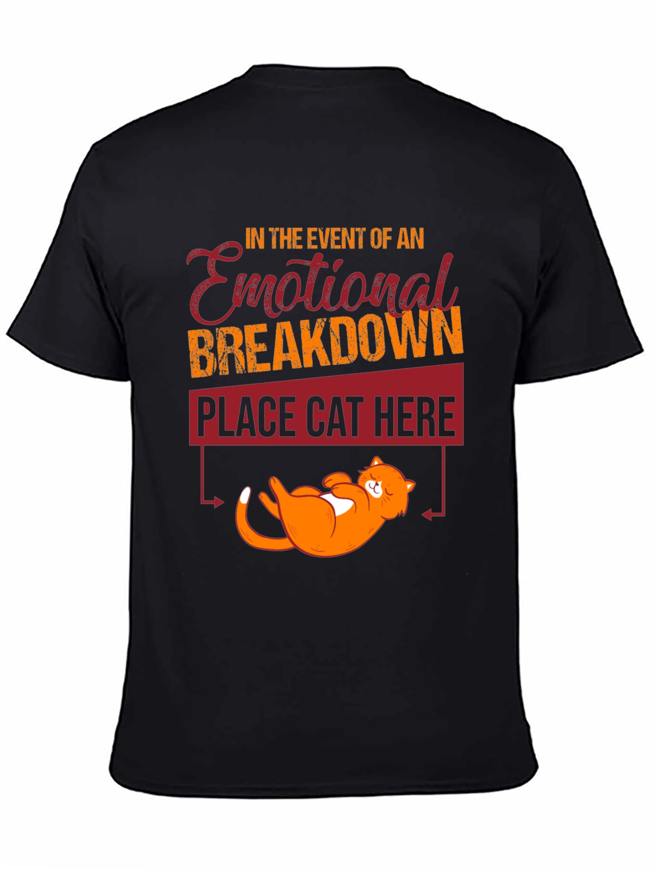Emotional Breakdown Cat T-Shirt Funny