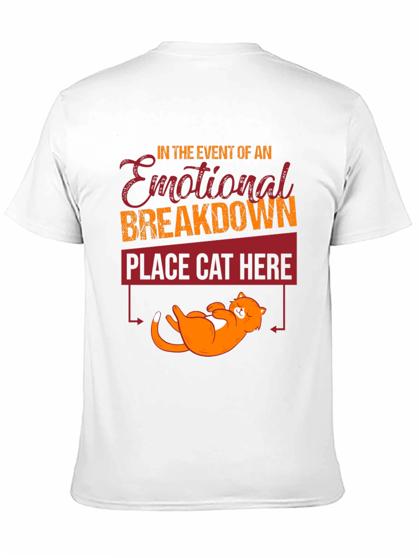 Emotional Breakdown Cat T-Shirt Funny