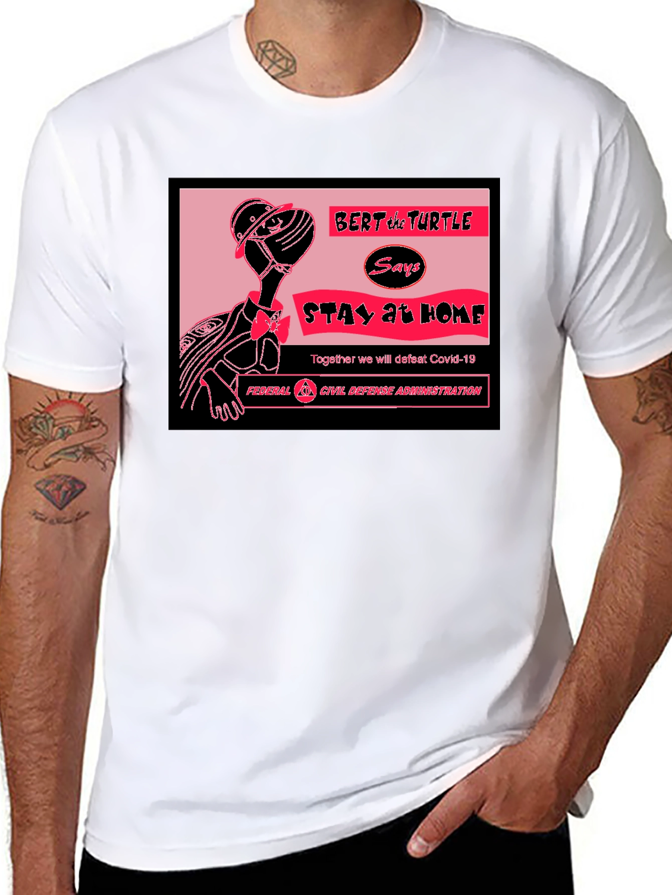 Bert the Turtle Stay Home T-Shirt