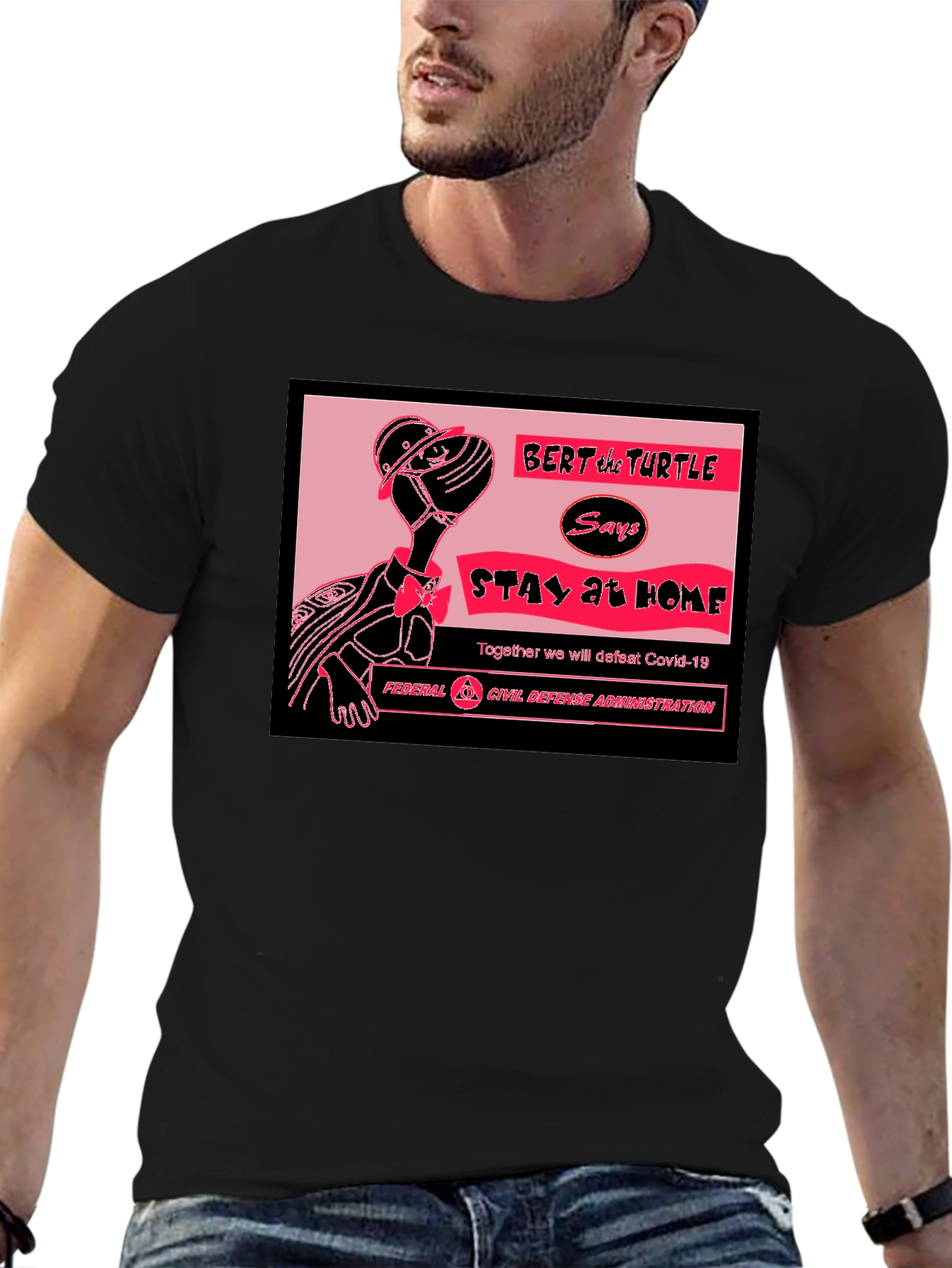 Bert the Turtle Stay Home T-Shirt