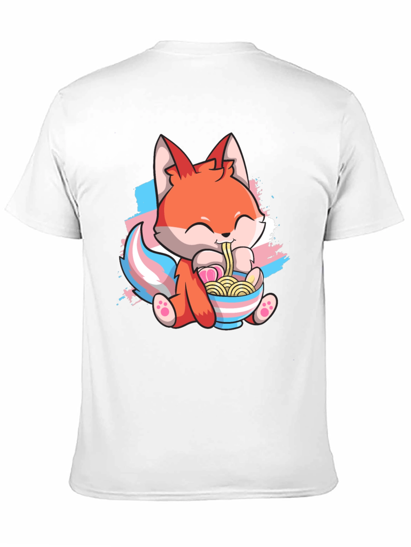 Cute Fox Ramen Trans Pride T-Shirt
