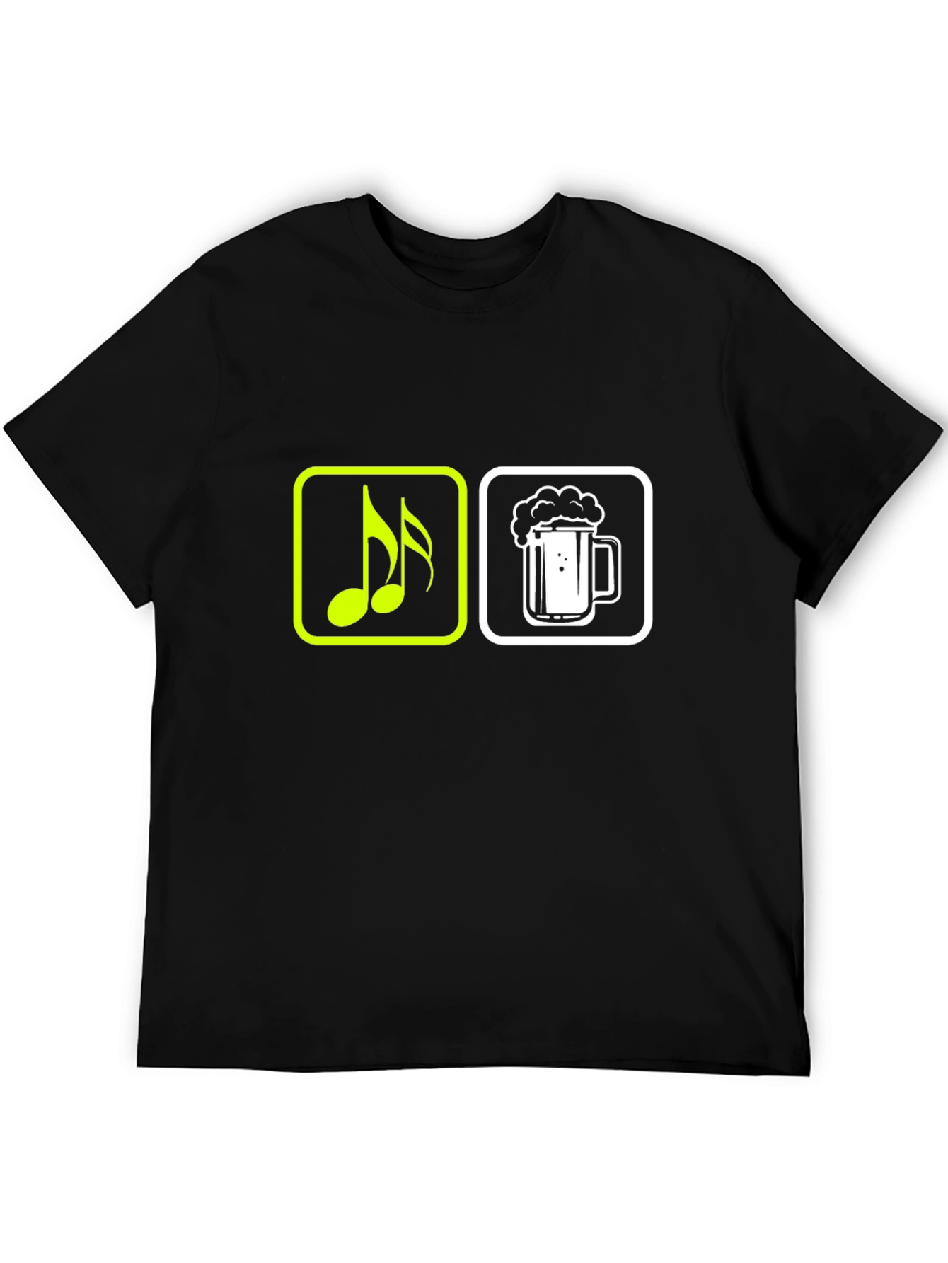 Music & Beer T-Shirt - Black Graphic Tee