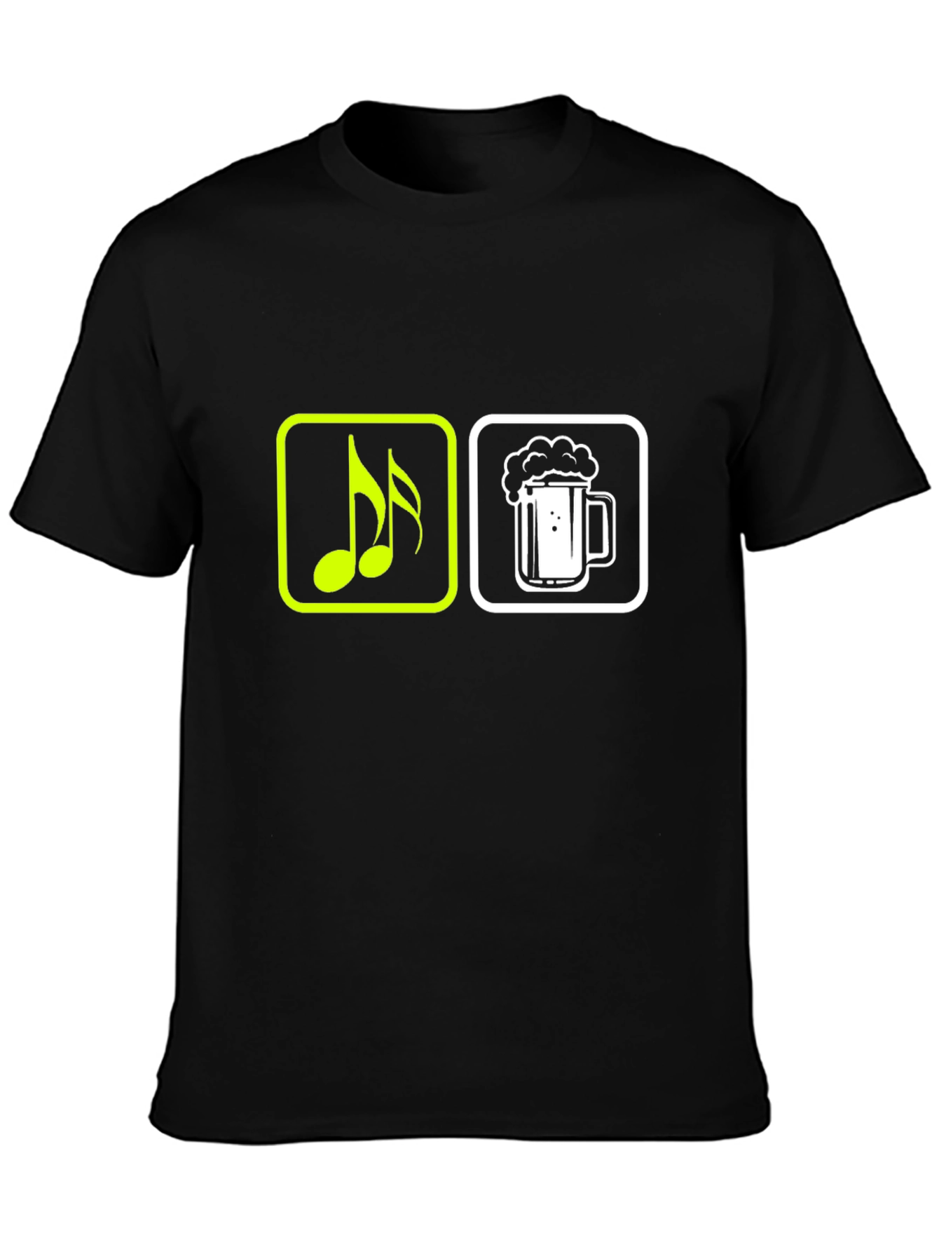 Music & Beer T-Shirt - Black Graphic Tee