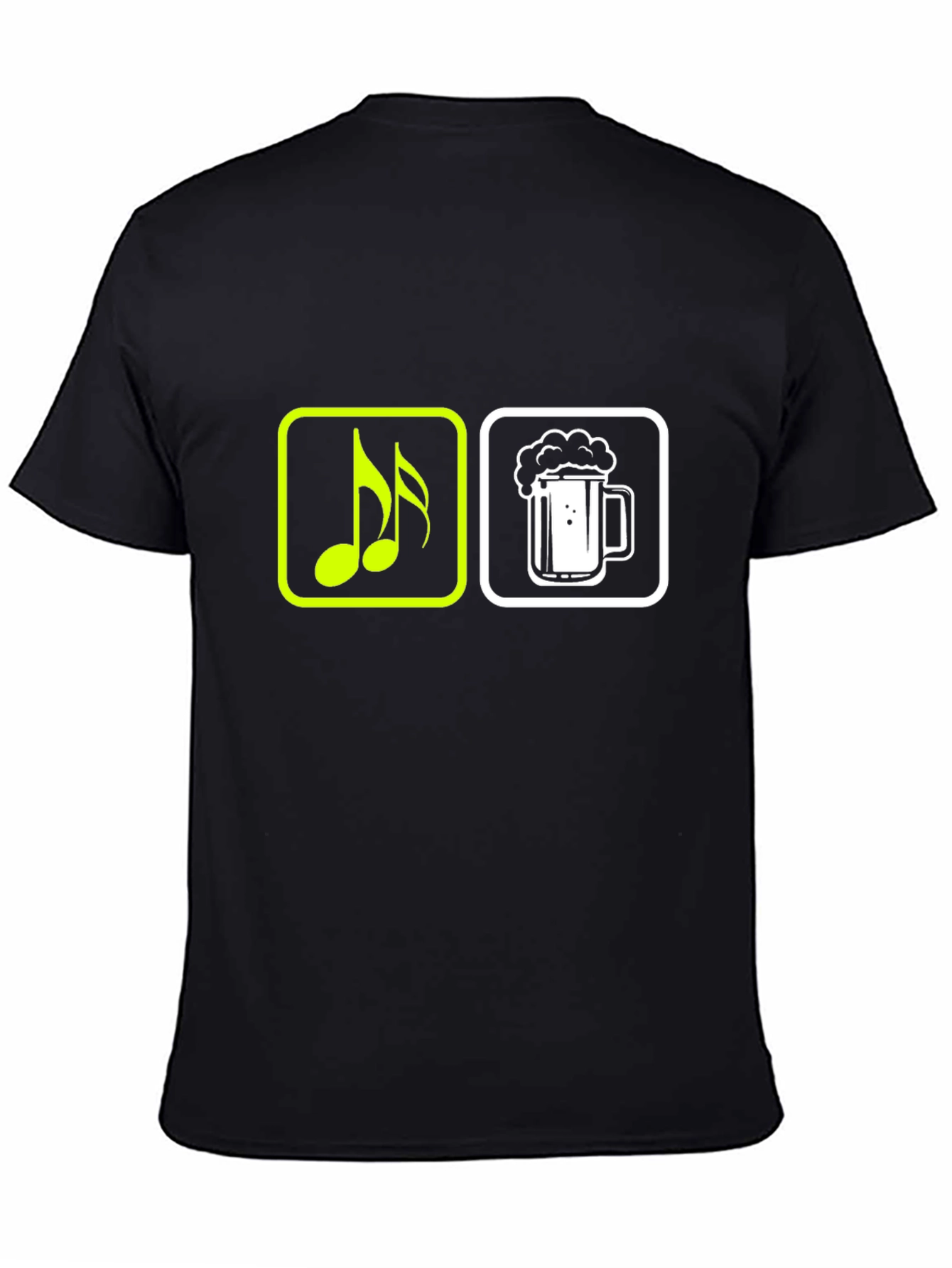 Music & Beer T-Shirt - Black Graphic Tee