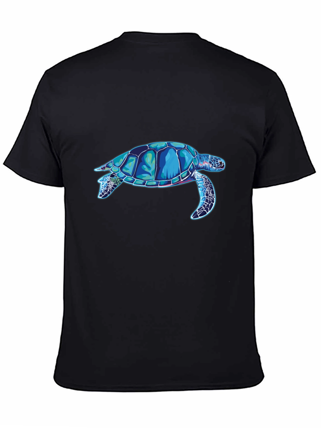 Sea Turtle Graphic Tee - Black Casual T-Shirt