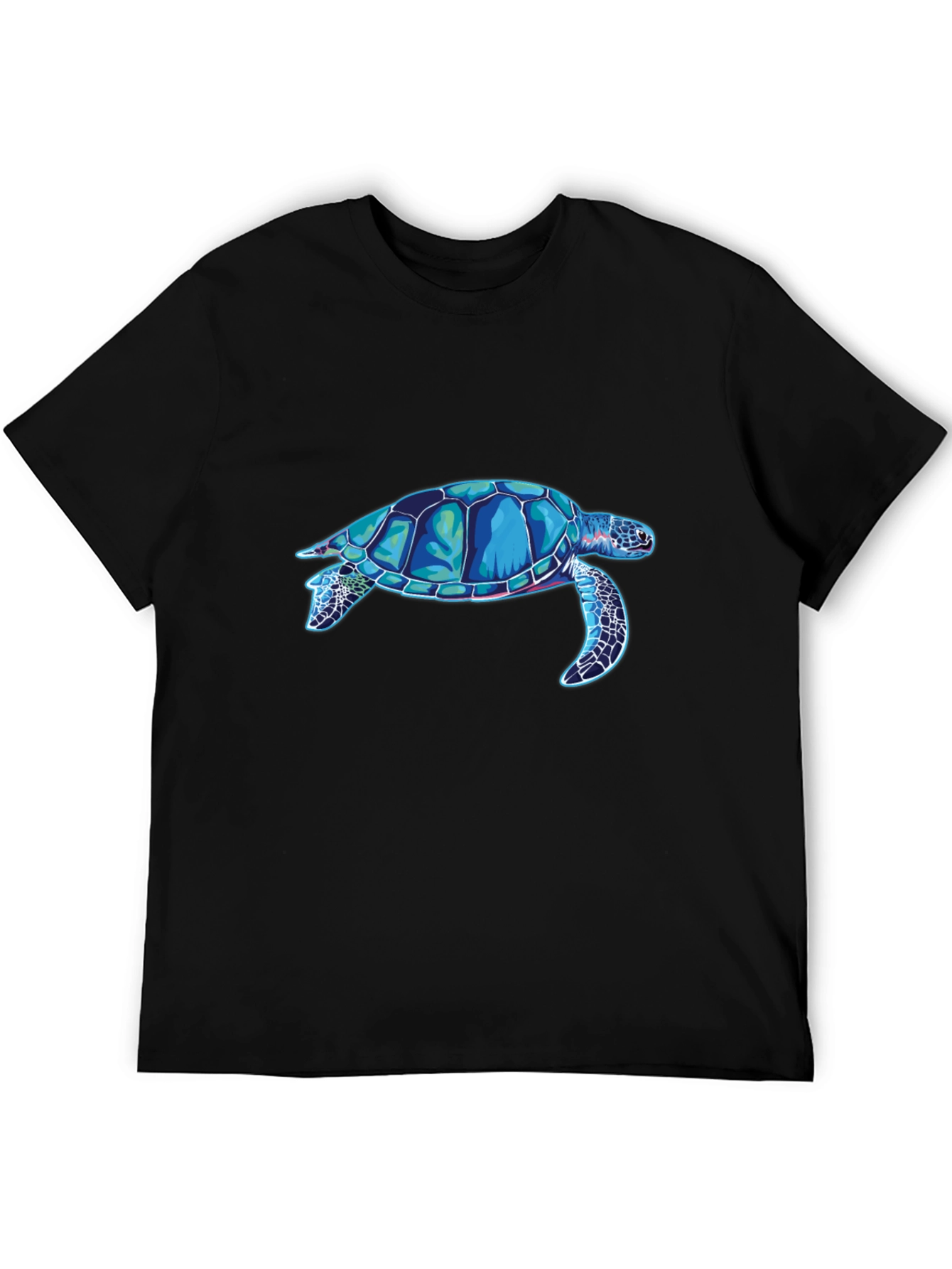 Sea Turtle Graphic Tee - Black Casual T-Shirt