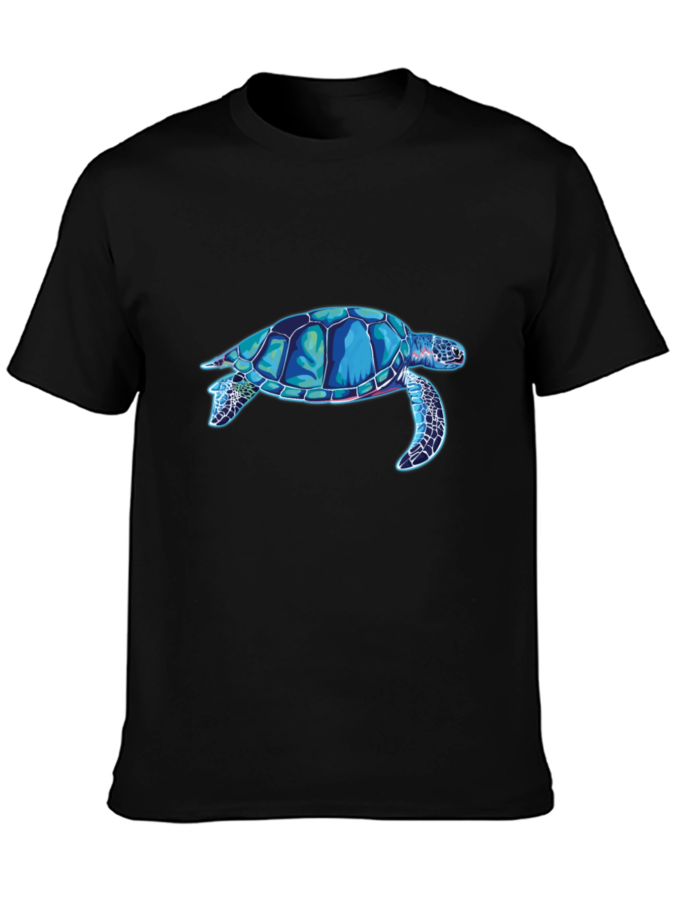 Sea Turtle Graphic Tee - Black Casual T-Shirt