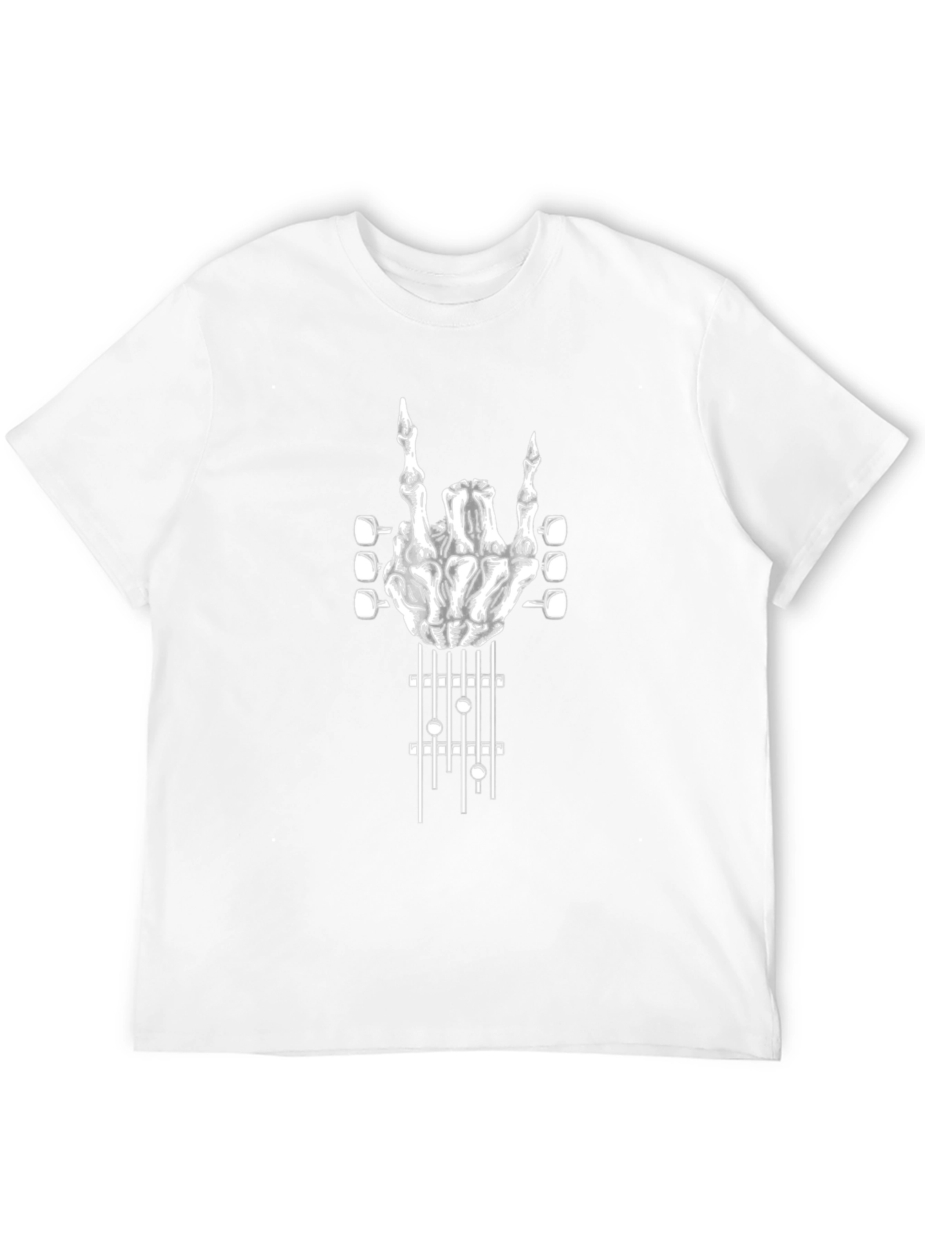 Rock On Skeleton Hand Guitar T-Shirt