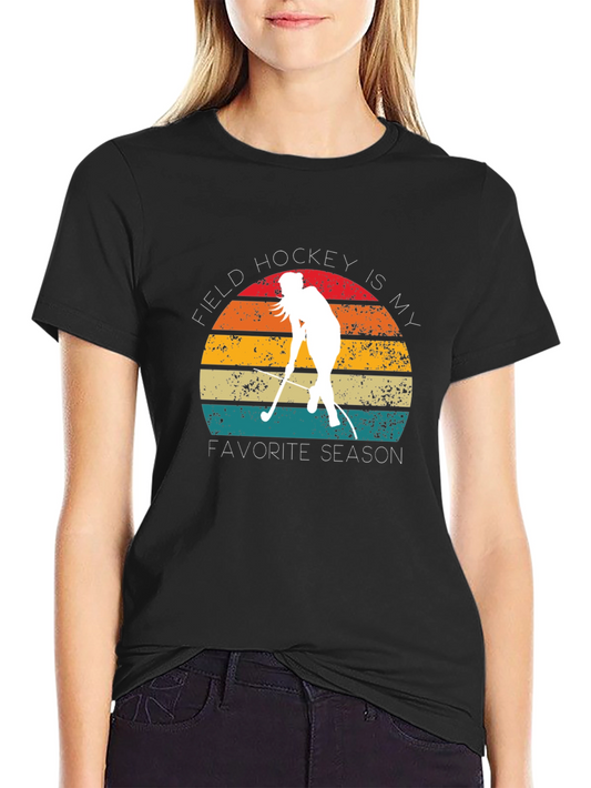 Field Hockey Is My Favorite Season Retro T-Shirt