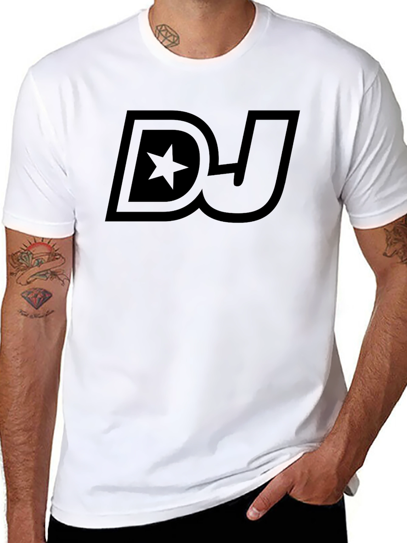 DJ Star Logo Black T-Shirt