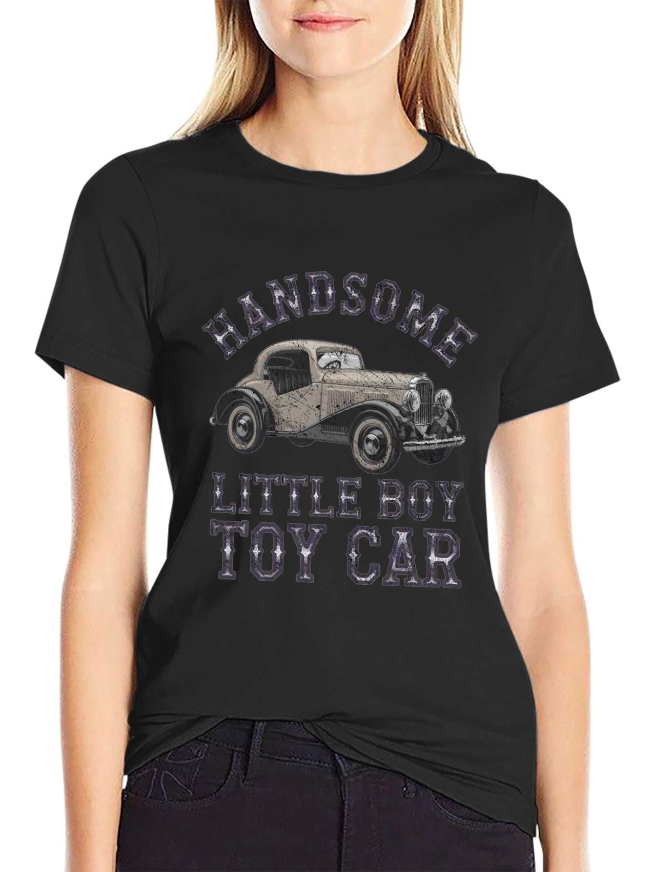 Handsome Little Boy Toy Car T-Shirt