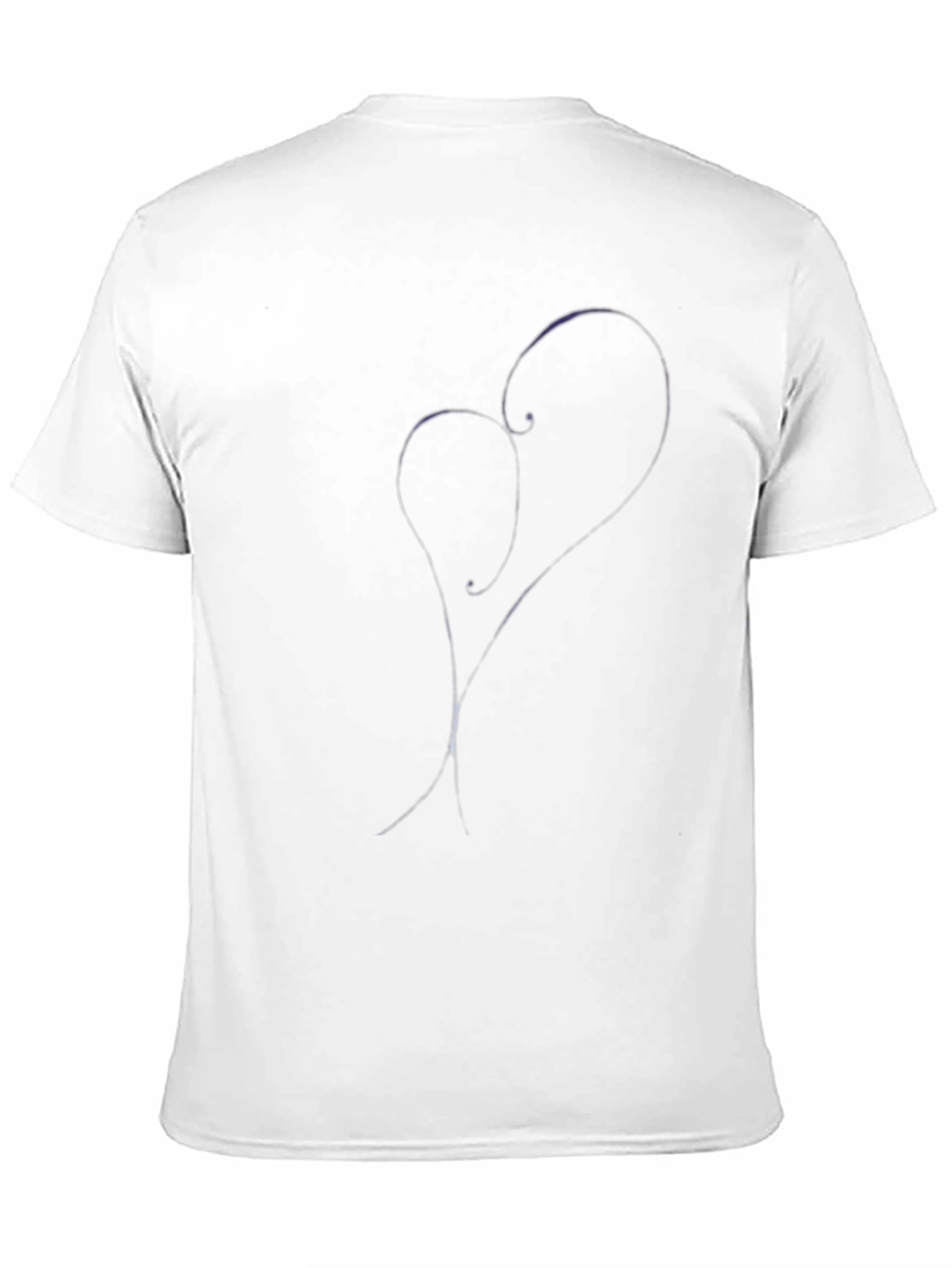 Heart Sketch Black T-Shirt