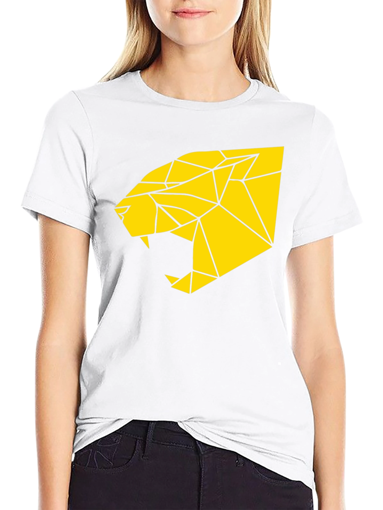 Geometric Panther Graphic Tee - Bold Statement Shirt