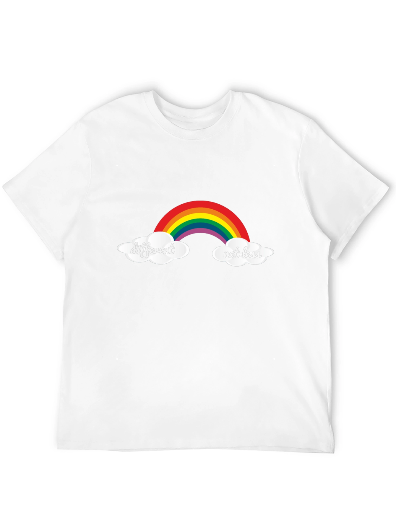 Different Not Less Rainbow T-Shirt - Black
