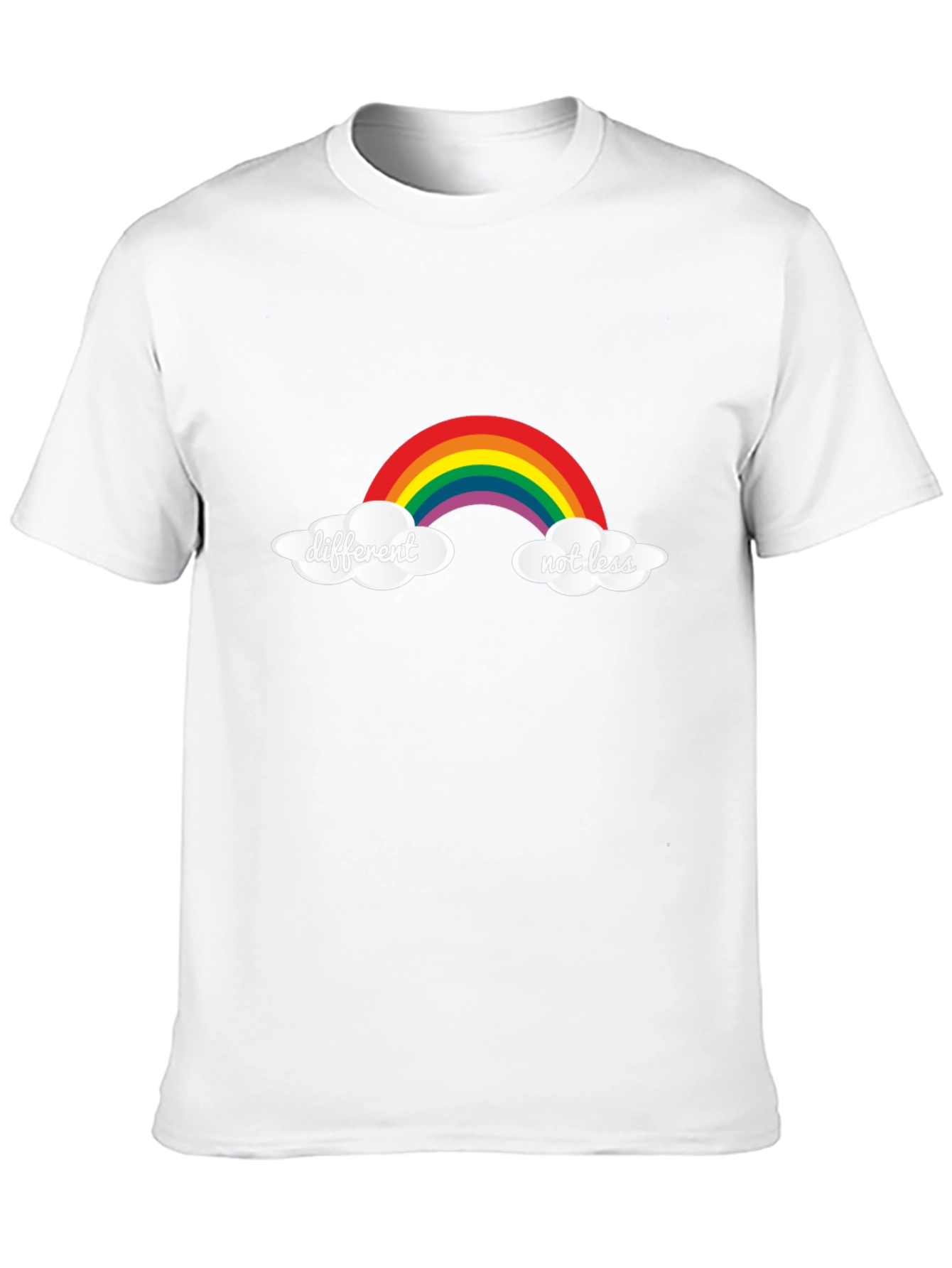 Different Not Less Rainbow T-Shirt - Black