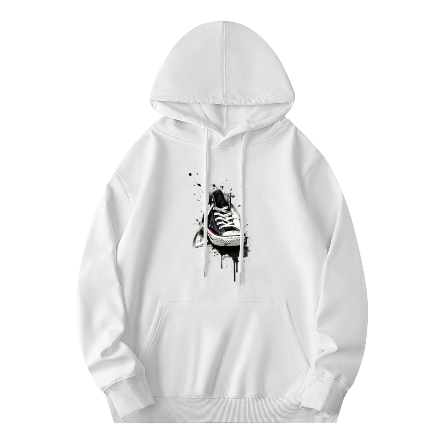 Graffiti Sneaker Street Graphic Hoodie, Soft Comfort Fit