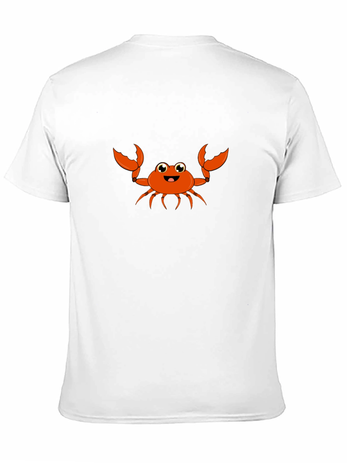 Cute Cartoon Crab Graphic Tee - Black