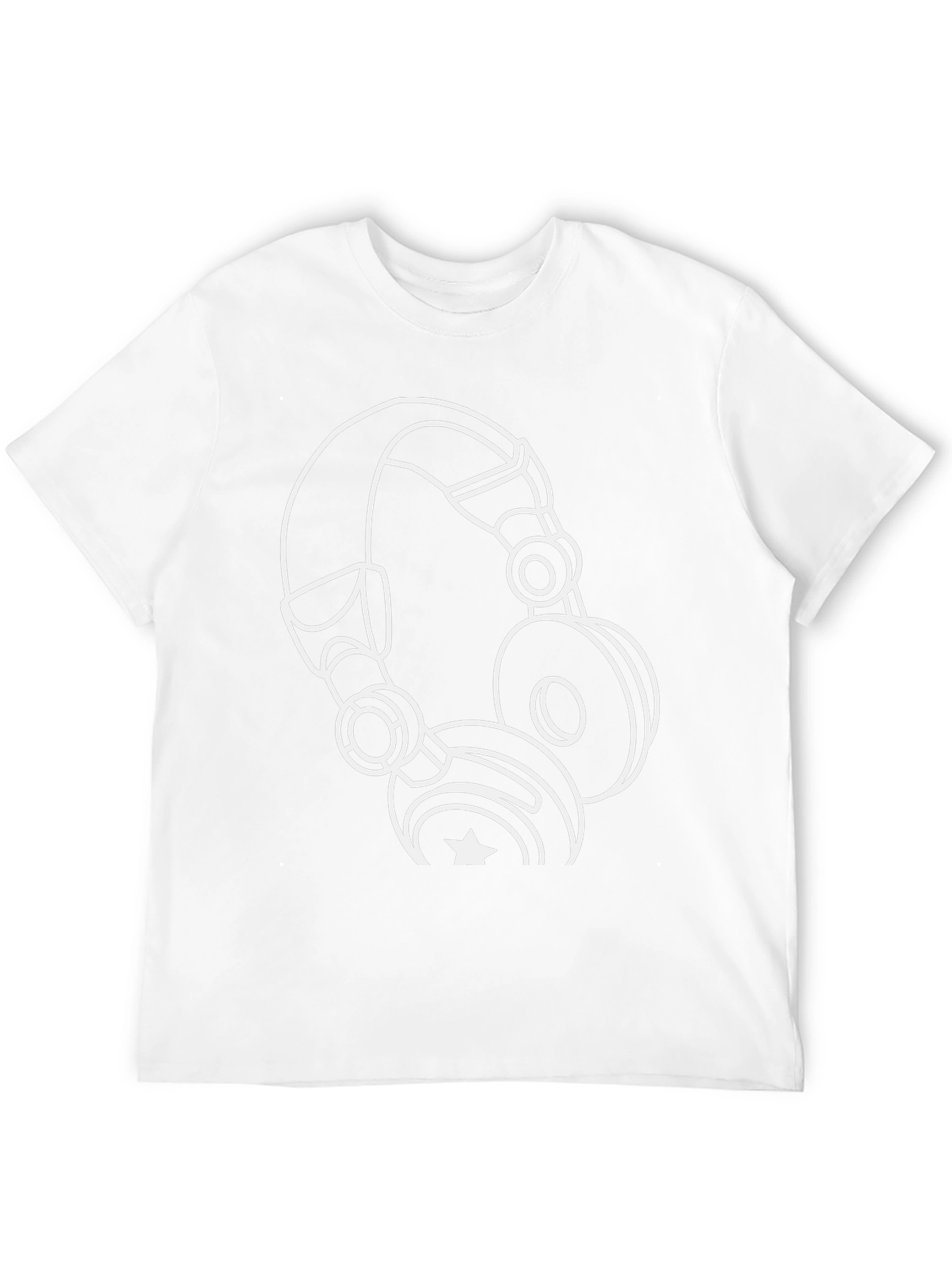 Cool Headphone Graphic Black T-Shirt