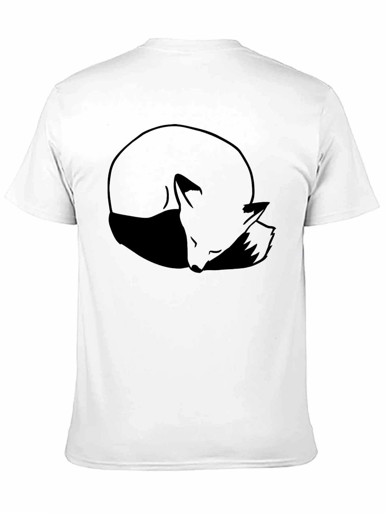 Sleeping Fox Graphic Black T-Shirt